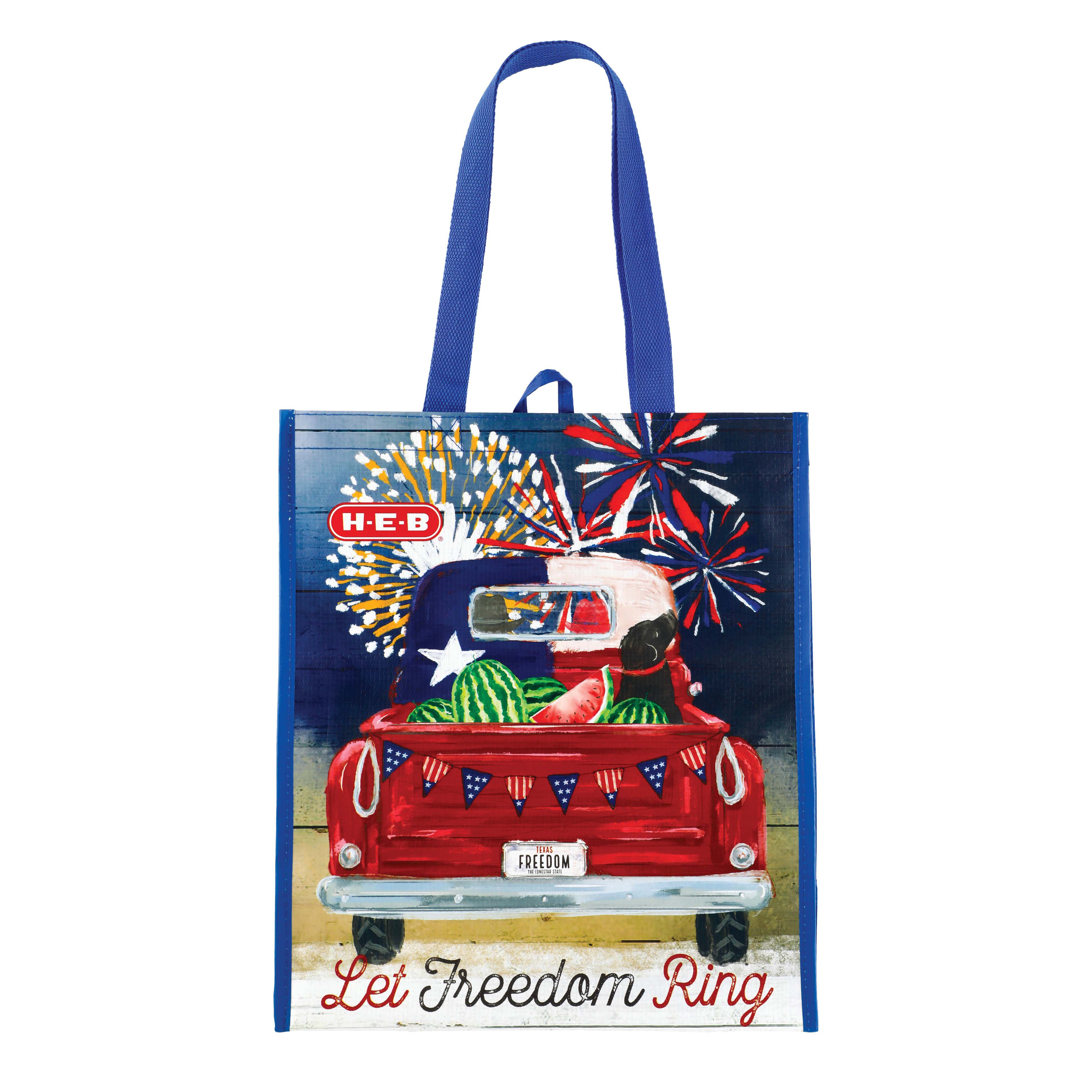 HEB Patriotic Truck Reusable Shopping Bag Shop Reusable Shopping