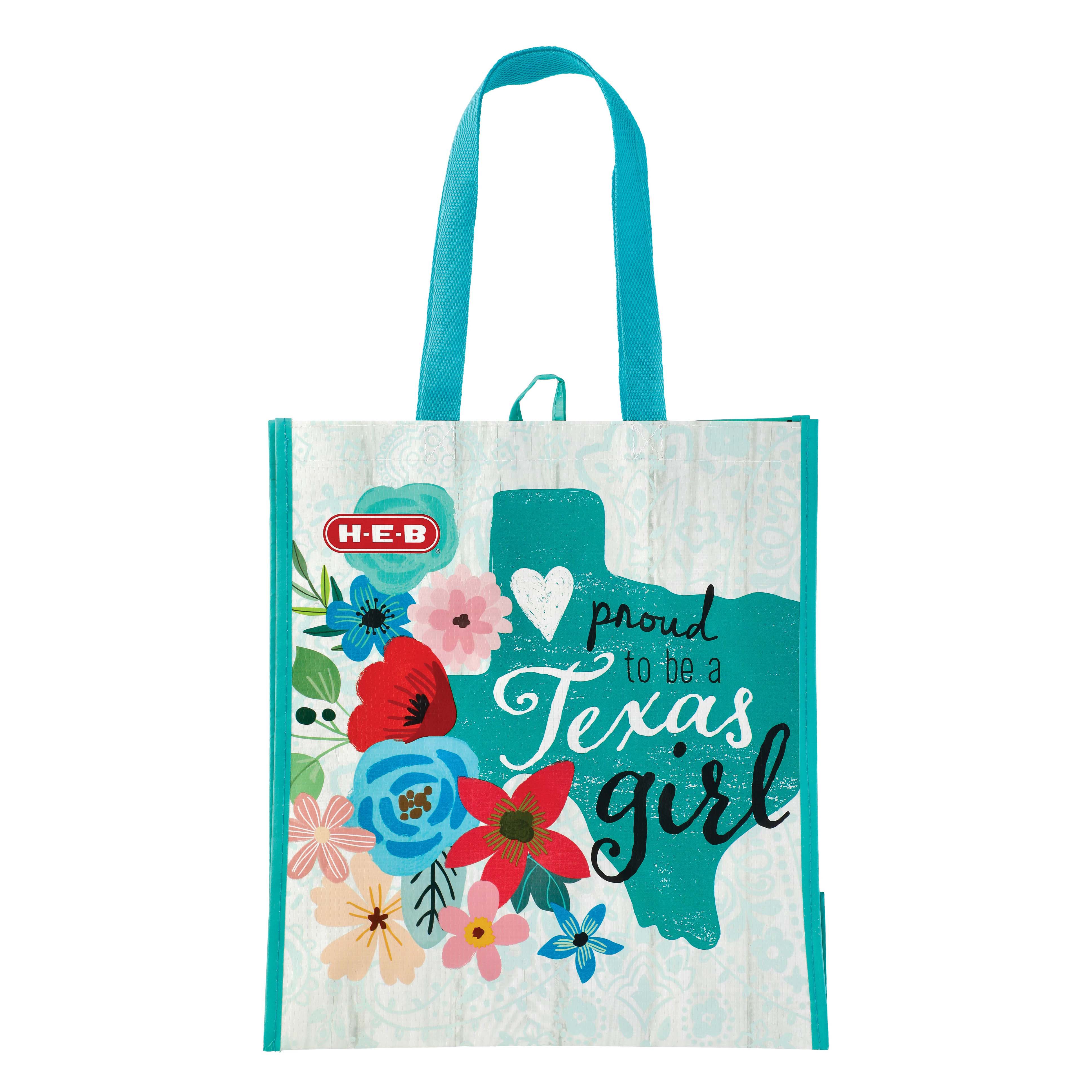 HEB Floral Proud Texas Girl Reusable Shopping Bag Shop Reusable