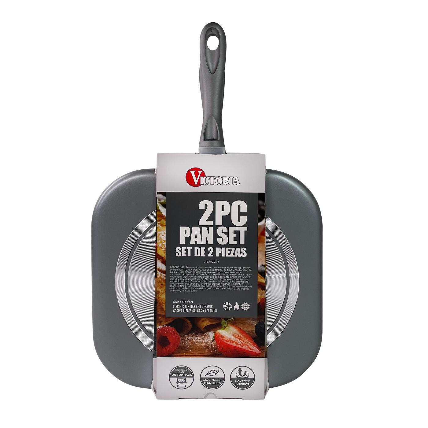 Victoria NonStick Silver Fry Pan Set Shop Frying pans & griddles at