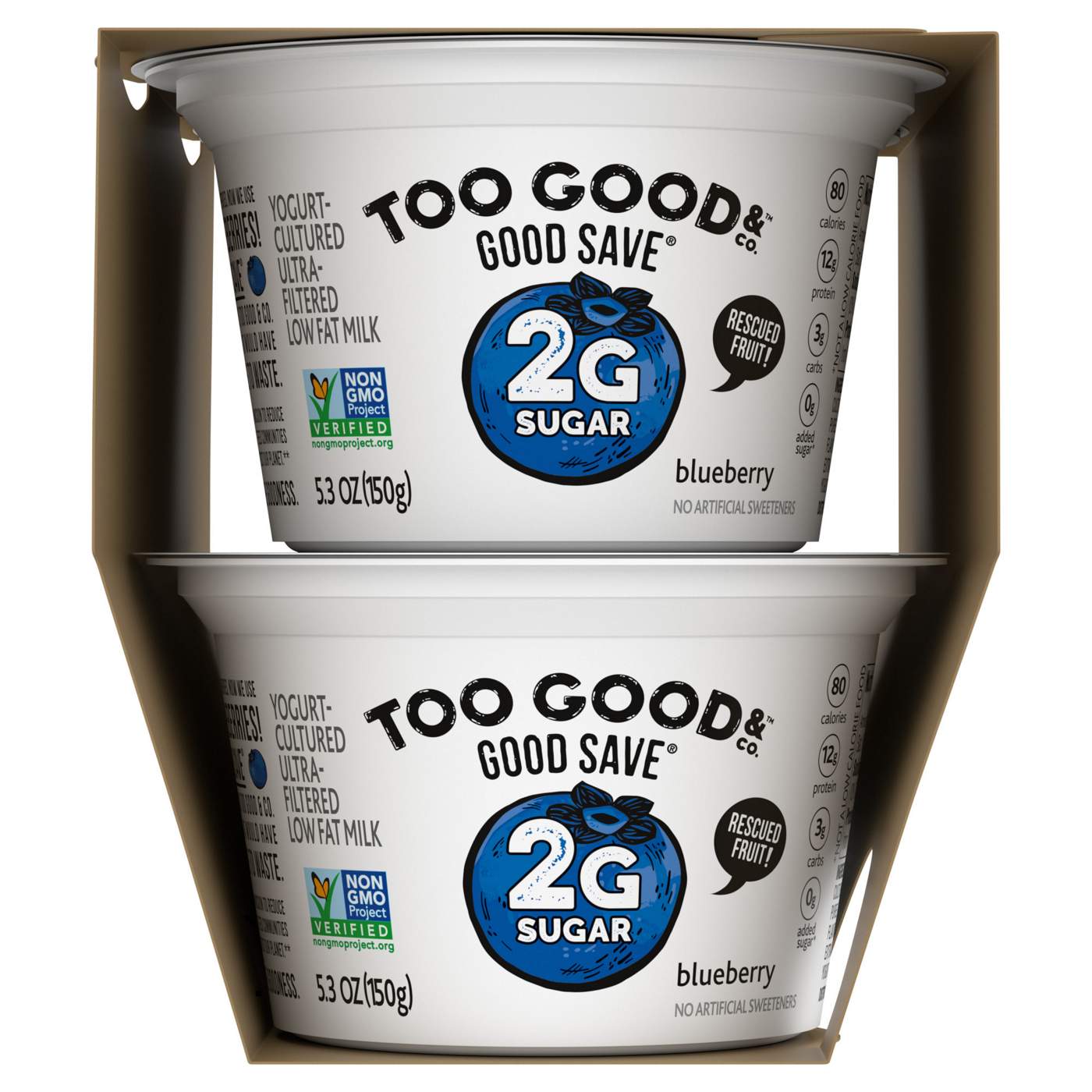 Too Good & Co. Blueberry Flavored Lower Sugar Greek Yogurt; image 2 of 2