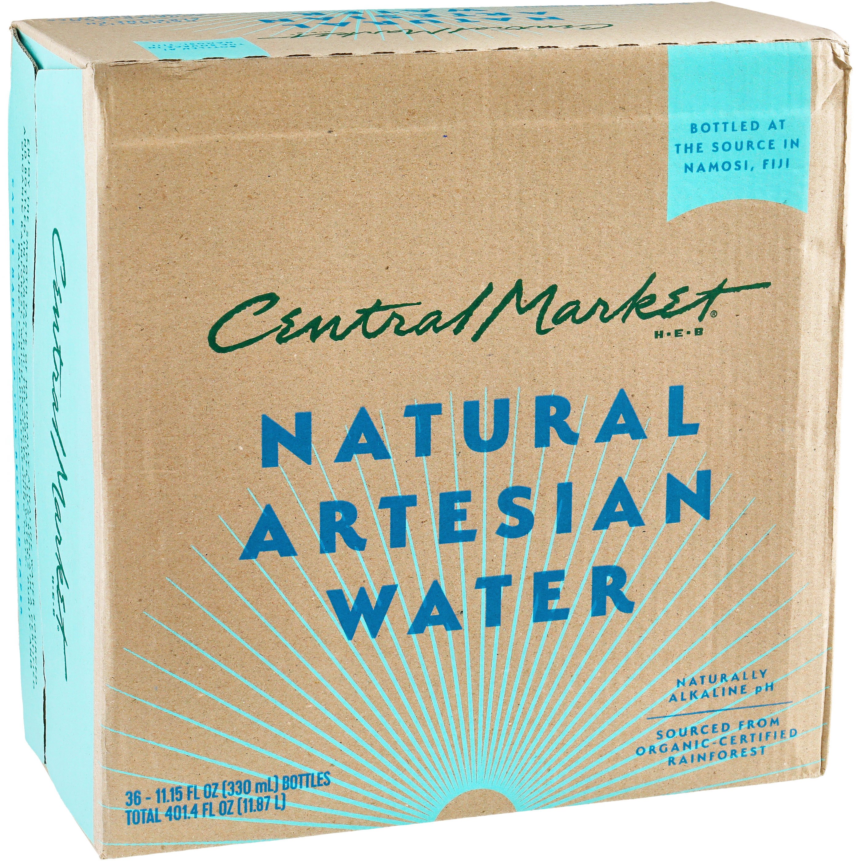 Central Market Natural Artesian Water, Plastic Bottles, 36 pack - Shop ...