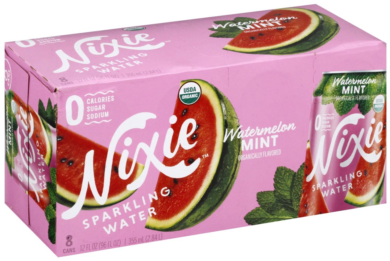 Nixie Watermelon Mint Sparkling Water, 8 pk | Central Market - Really ...