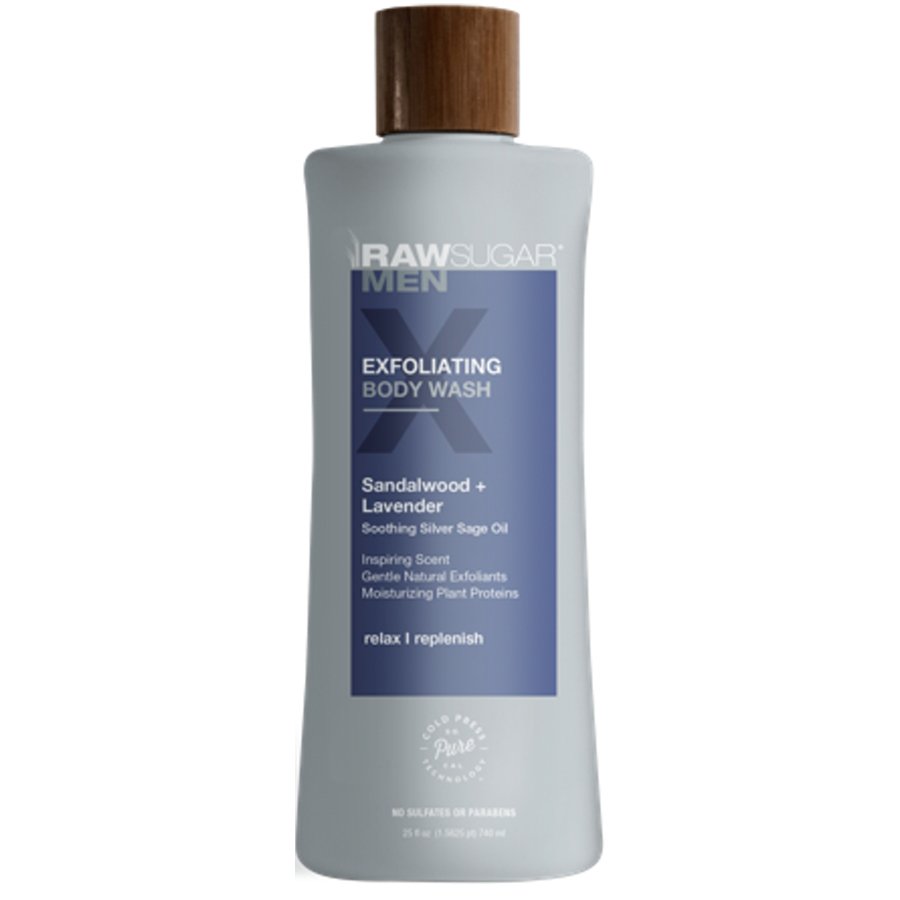 Raw Sugar Men Sandalwood + Lavender Exfoliating Body Wash Shop Bath & Skin Care at HEB