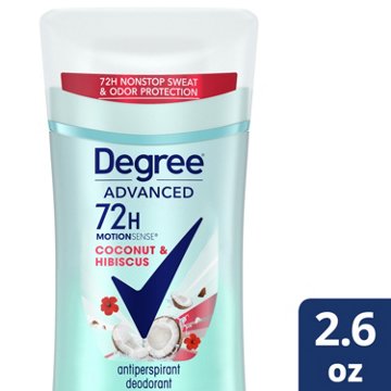 Degree 72 Hr Advanced Antiperspirant Deodorant - Coconut & Hibiscus, 2.6 oz