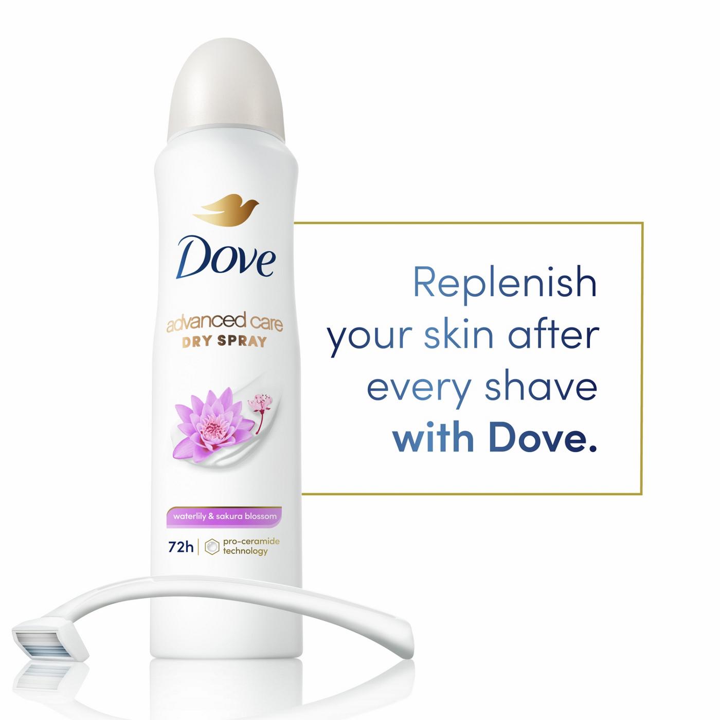 Dove Nourishing Secrets Waterlily & Sakura Blossom Dry Spray Antiperspirant Deodorant; image 5 of 7