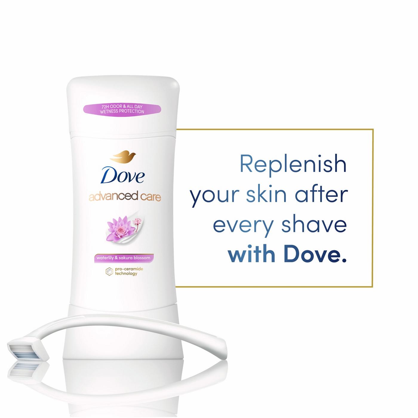 Dove Advanced Care Antiperspirant Deodorant - Waterlily & Sakura Blossom; image 8 of 12