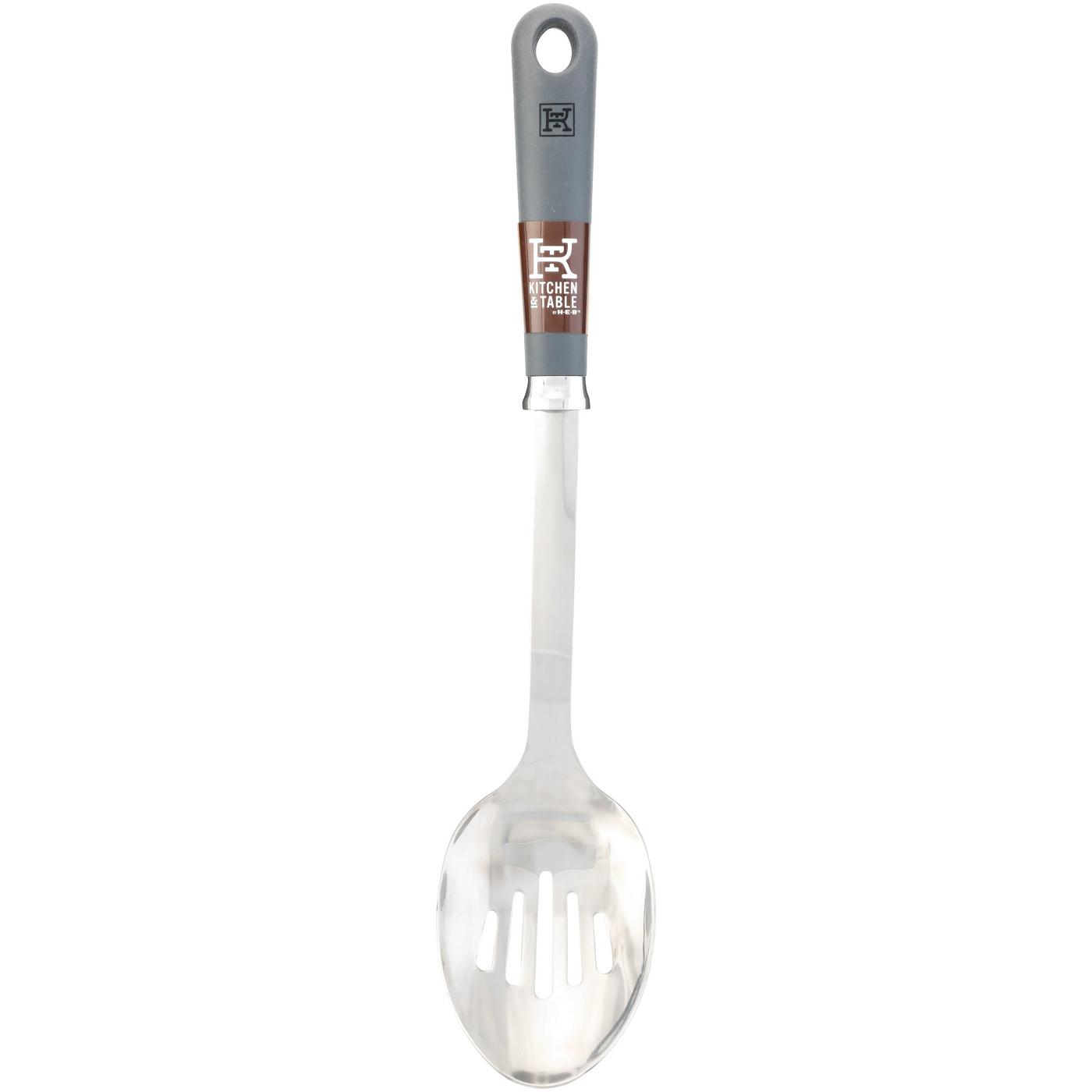 Kitchen & Table by H-E-B Stainless Steel Slotted Spoon; image 1 of 2