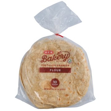 H-E-B Bakery Grande Flour Tortillas - 9 inch, 10 ct