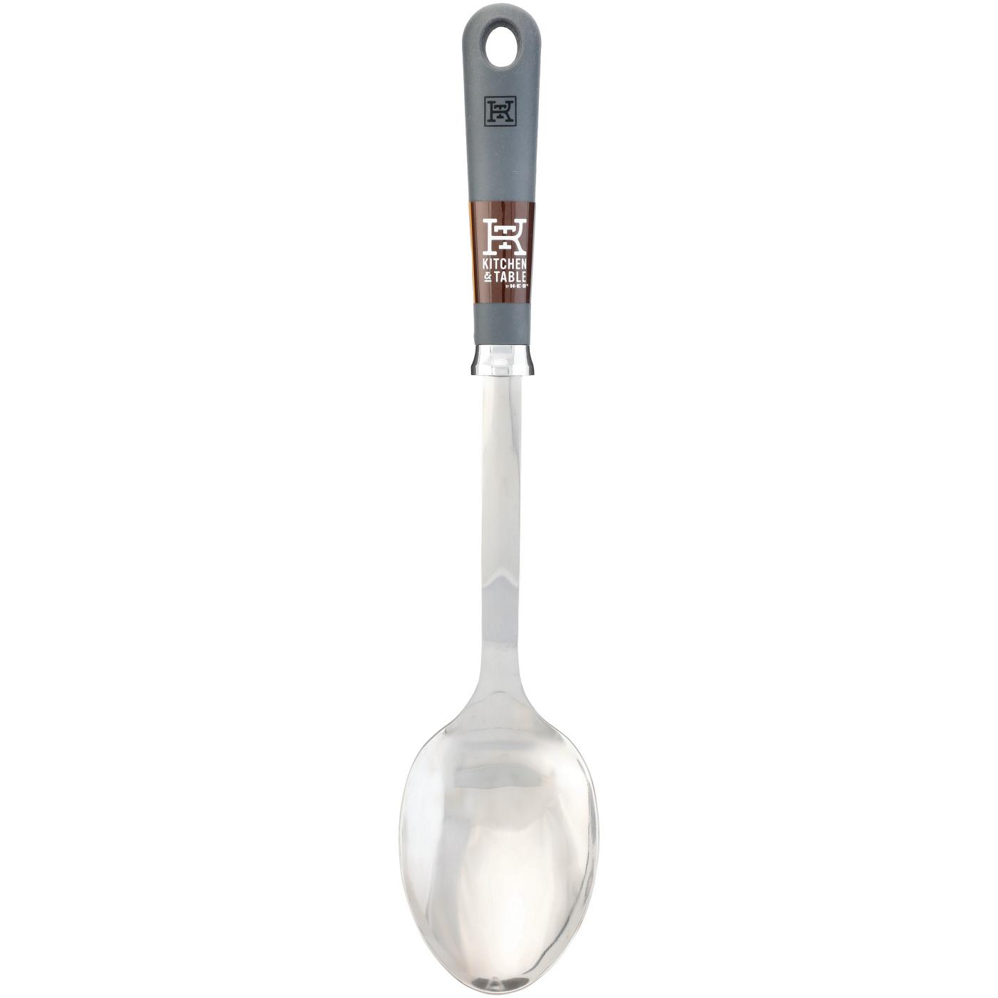 Kitchen & Table by H-E-B Stainless Steel Solid Spoon; image 1 of 2