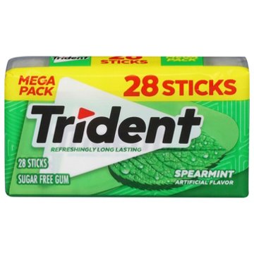 Trident Spearmint Sugar Free Gum, 28 pc