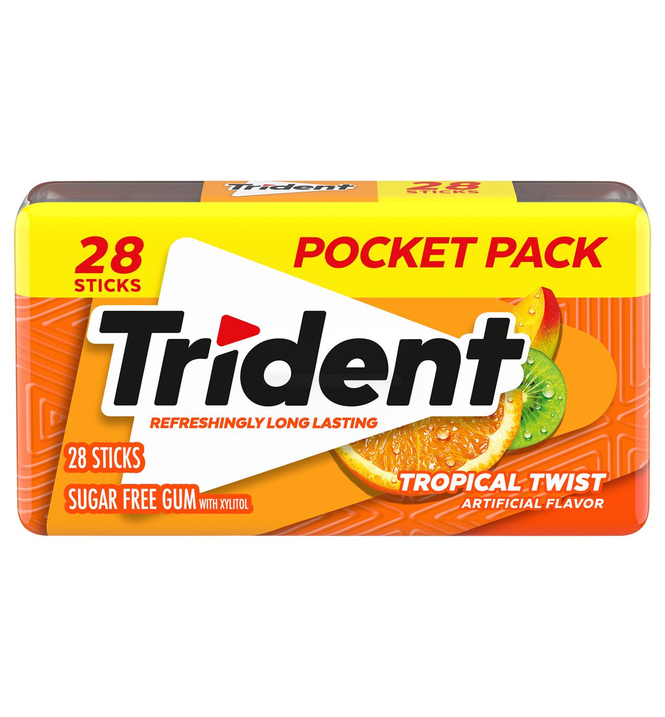 Trident Tropical Twist Flavor Pocket Pack Gum; image 1 of 2