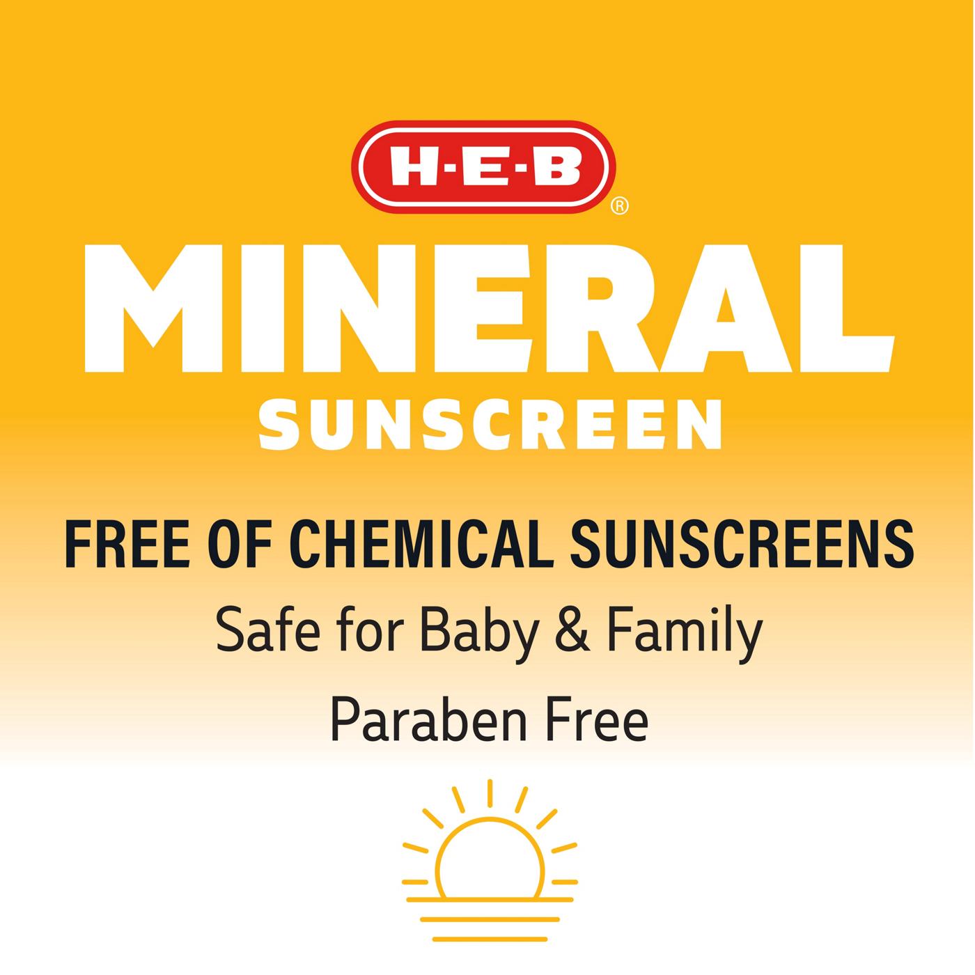 H-E-B Mineral Sensitive Skin Sunscreen Lotion – SPF 50; image 3 of 3