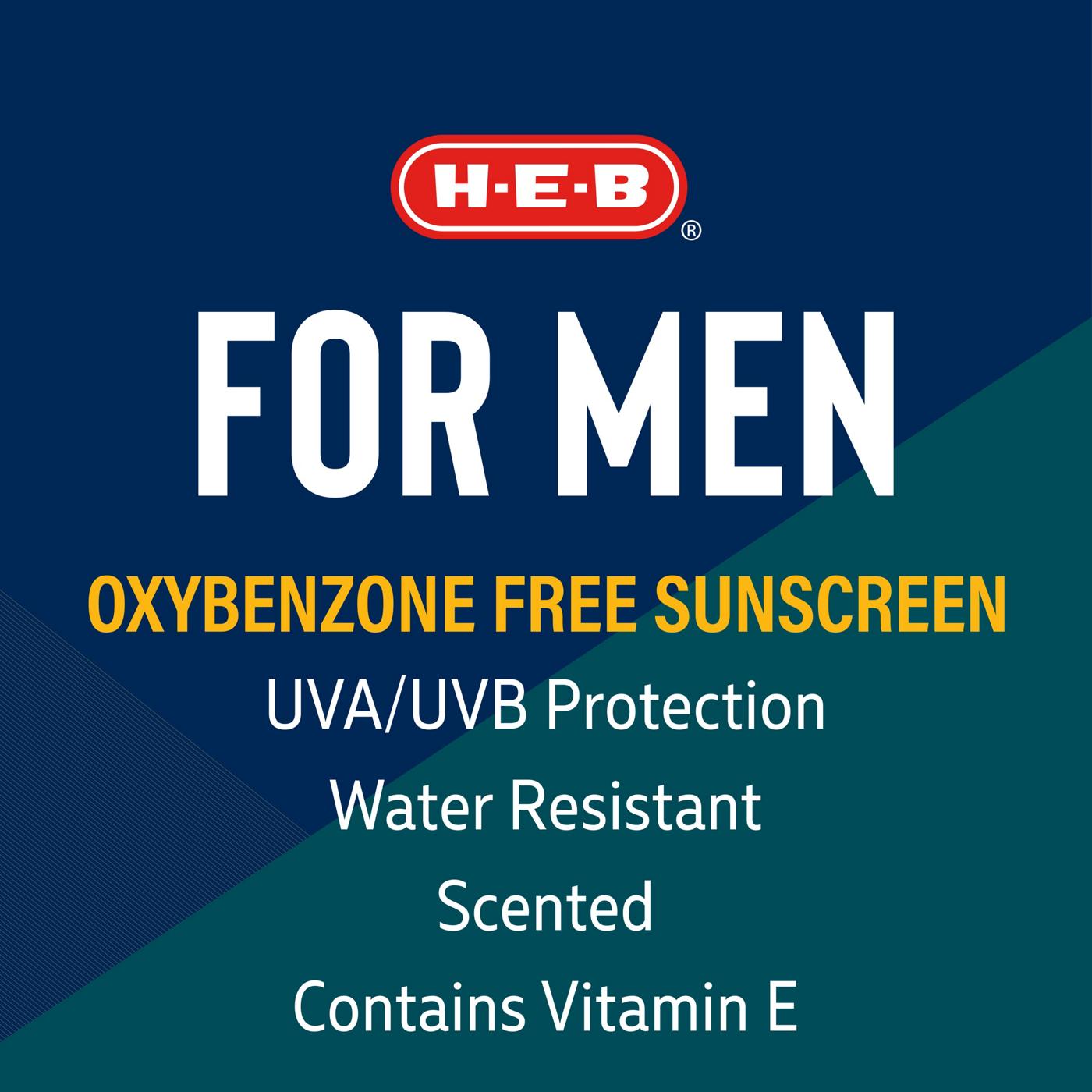 H-E-B Men’s Oxybenzone Free Sunscreen Spray – SPF 50; image 4 of 4