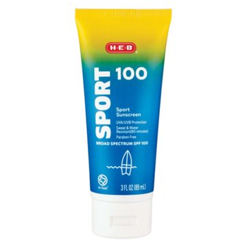 H-E-B Travel Size Sport Sunscreen Lotion – SPF 100, 3 oz