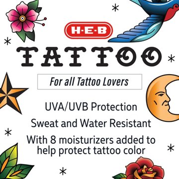 H-E-B Tattoo Protection Sunscreen Spray – SPF 50, 5.5 oz
