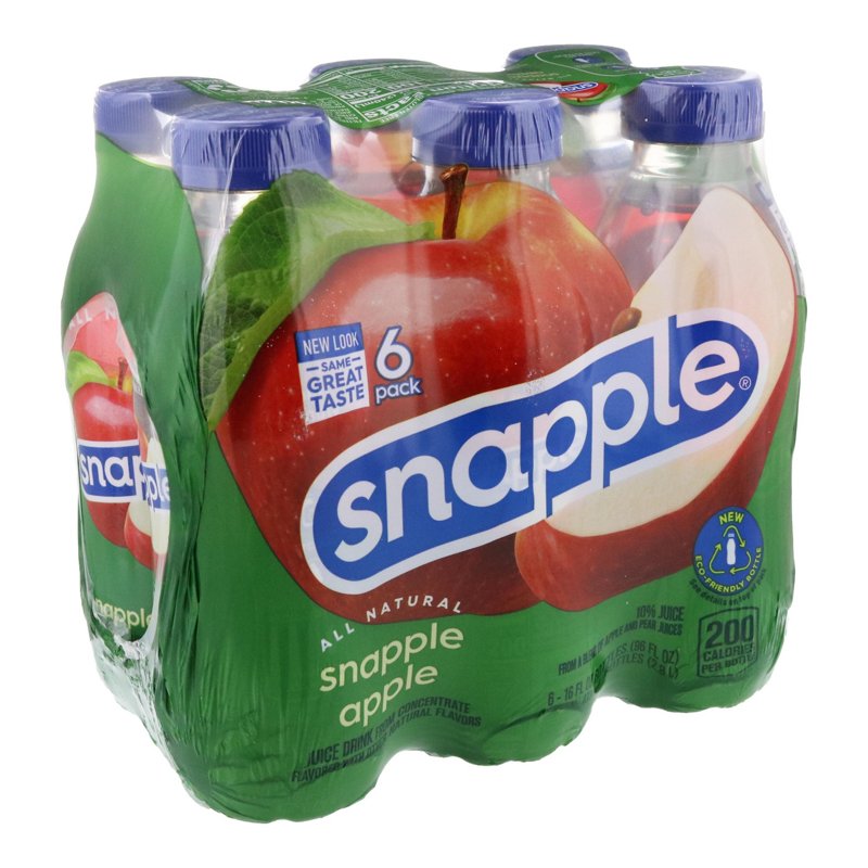 snapple apple glass bottle