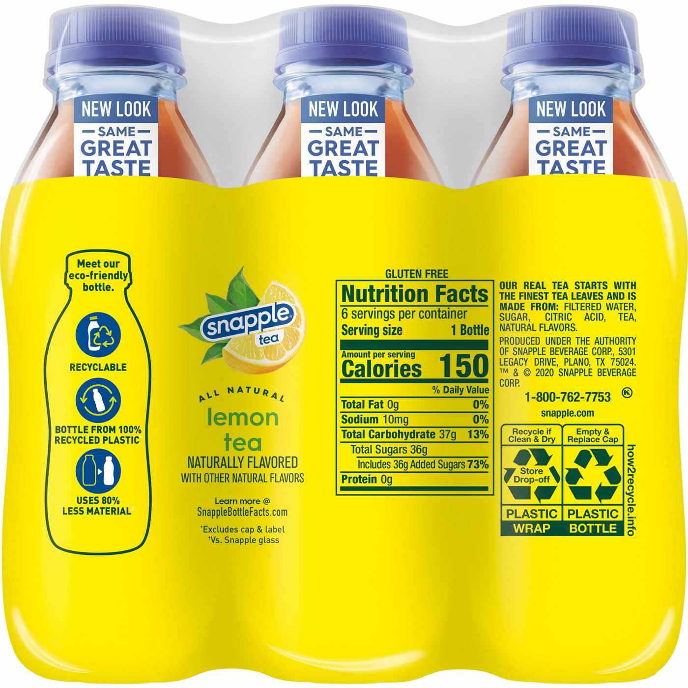 Snapple Lemon Tea 16 oz Bottles; image 2 of 4