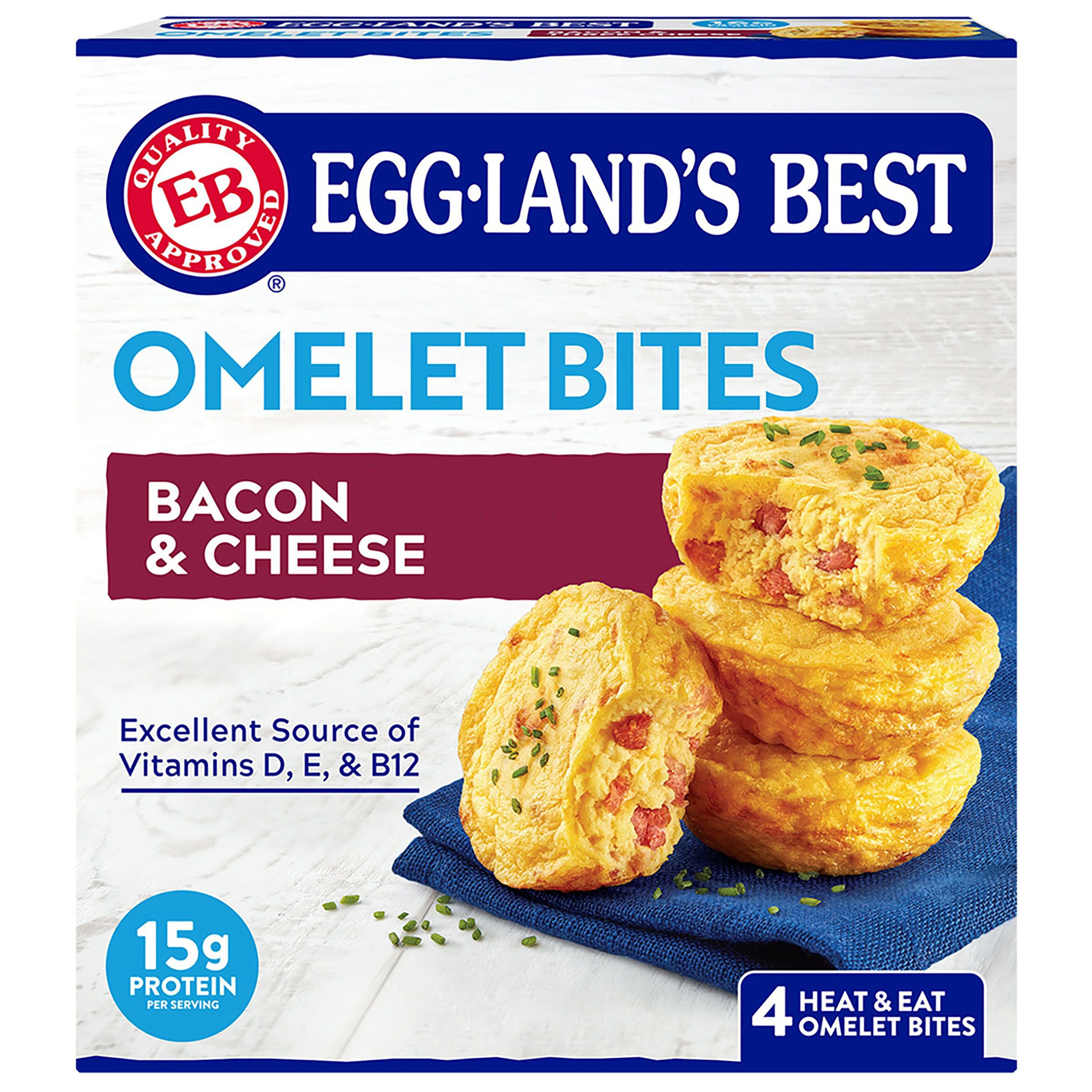 Eggland's Best Bacon & Three Cheese Egg Bites Shop Meals & Sides at HEB