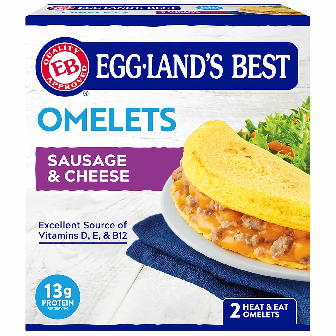Eggland's Best Sausage & Cheese Omelets; image 1 of 9