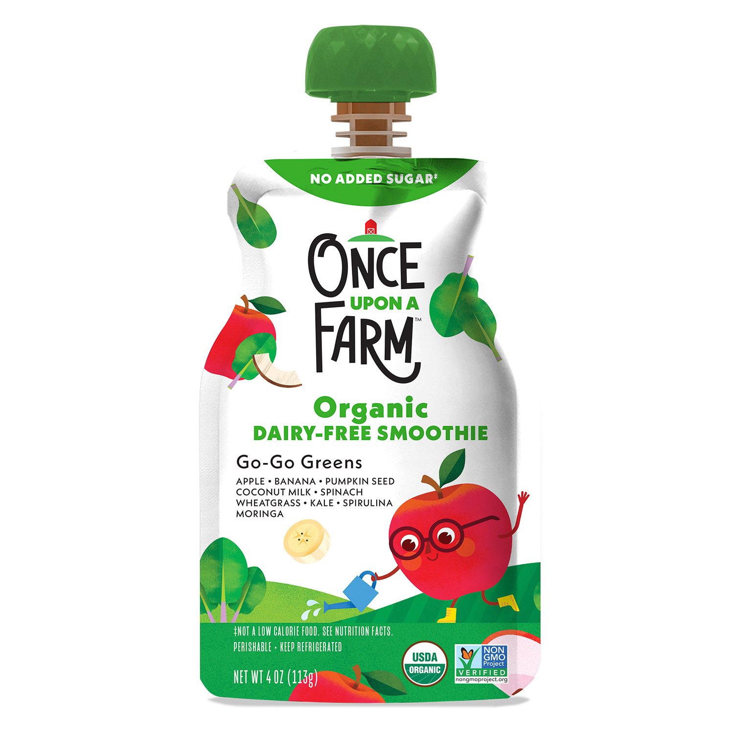 Once Upon a Farm Organic Smoothie Pouch - Go-Go Greens - Shop Baby food ...