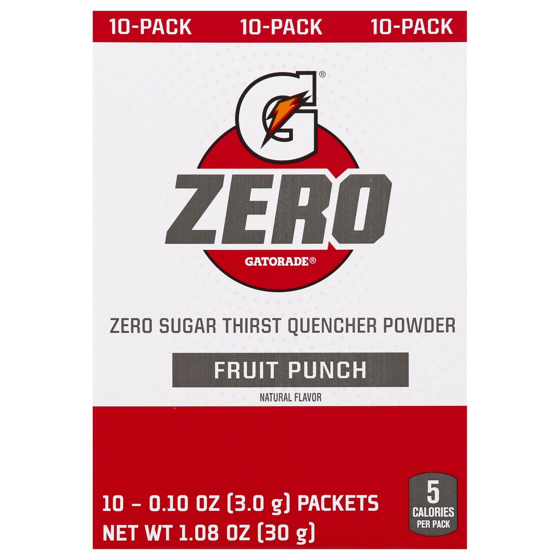Gatorade Zero Sugar Fruit Punch Thirst Quencher Powder Packets Shop