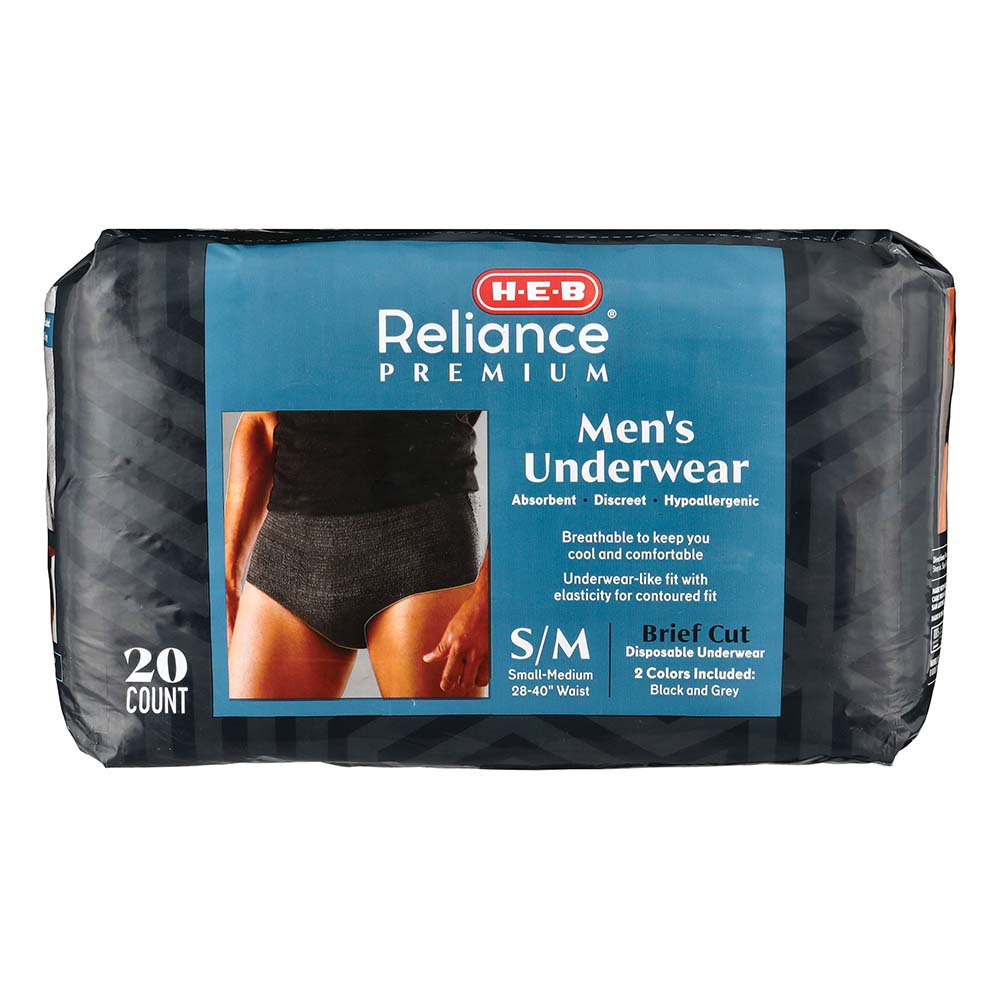 H-E-B Reliance Premium Men's Underwear Small/Medium - Shop