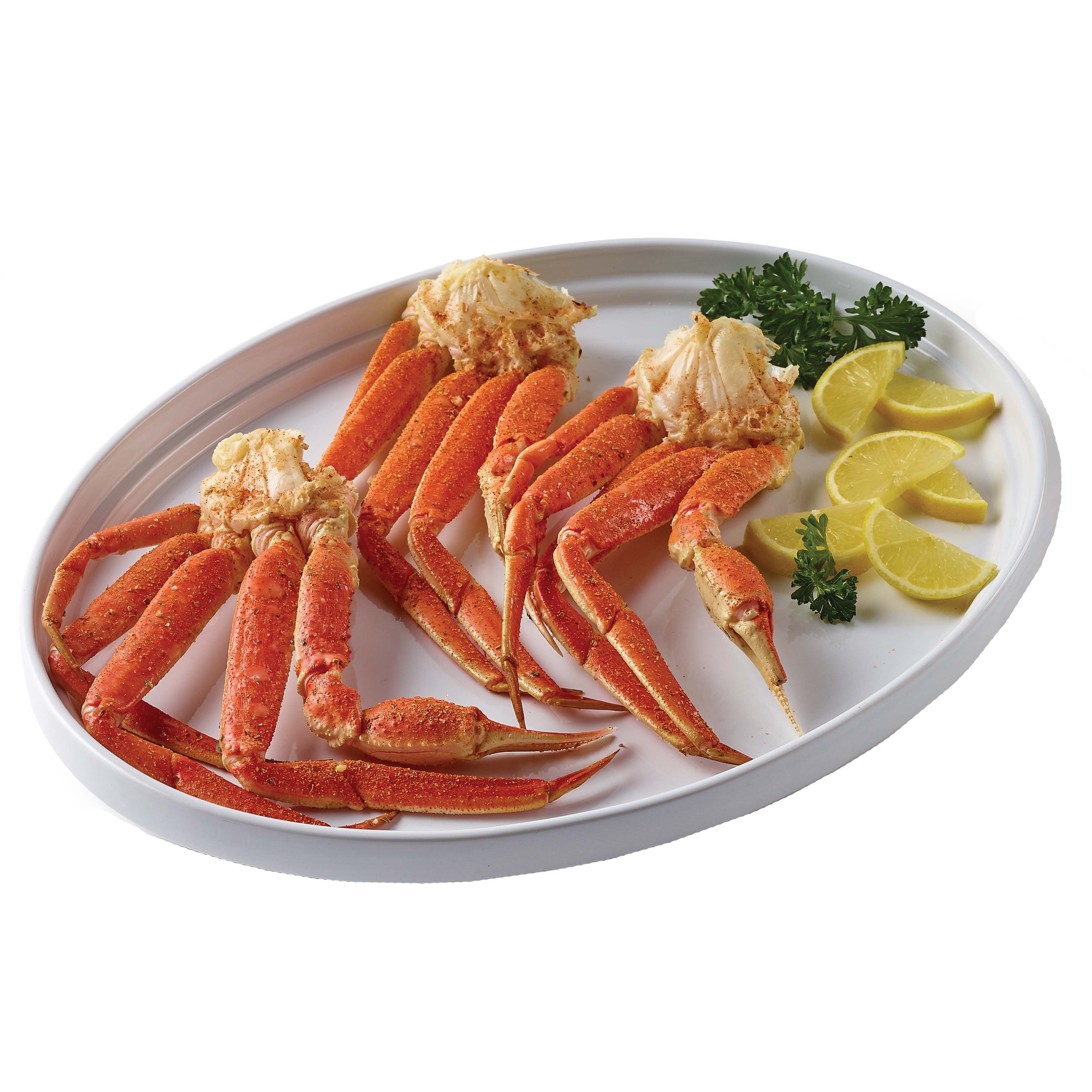 Bayou Boil House Fully Cooked Snow Crab Leg Clusters Lemon Pepper