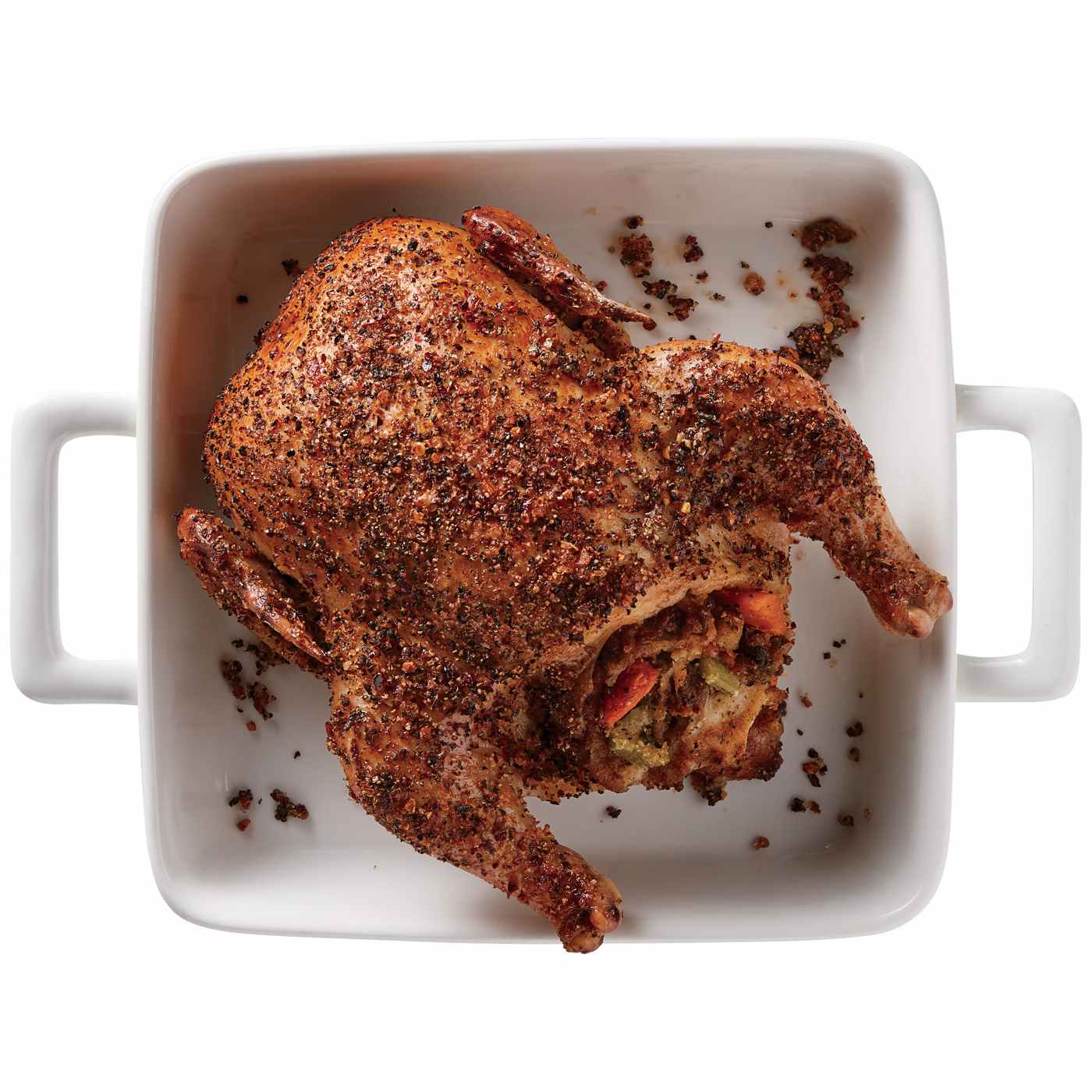 Meal Simple by H-E-B Holiday-Seasoned Whole Chicken with Garlic Butter & Beef Stuffing; image 2 of 4