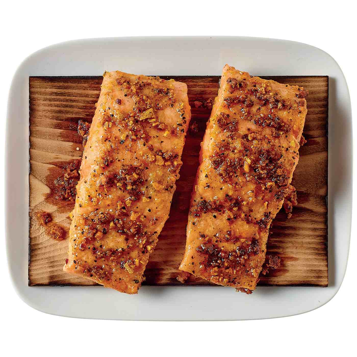 H-E-B Fish Market Fresh Marinated Atlantic Salmon on Cedar Plank - Orange Sauce; image 3 of 3