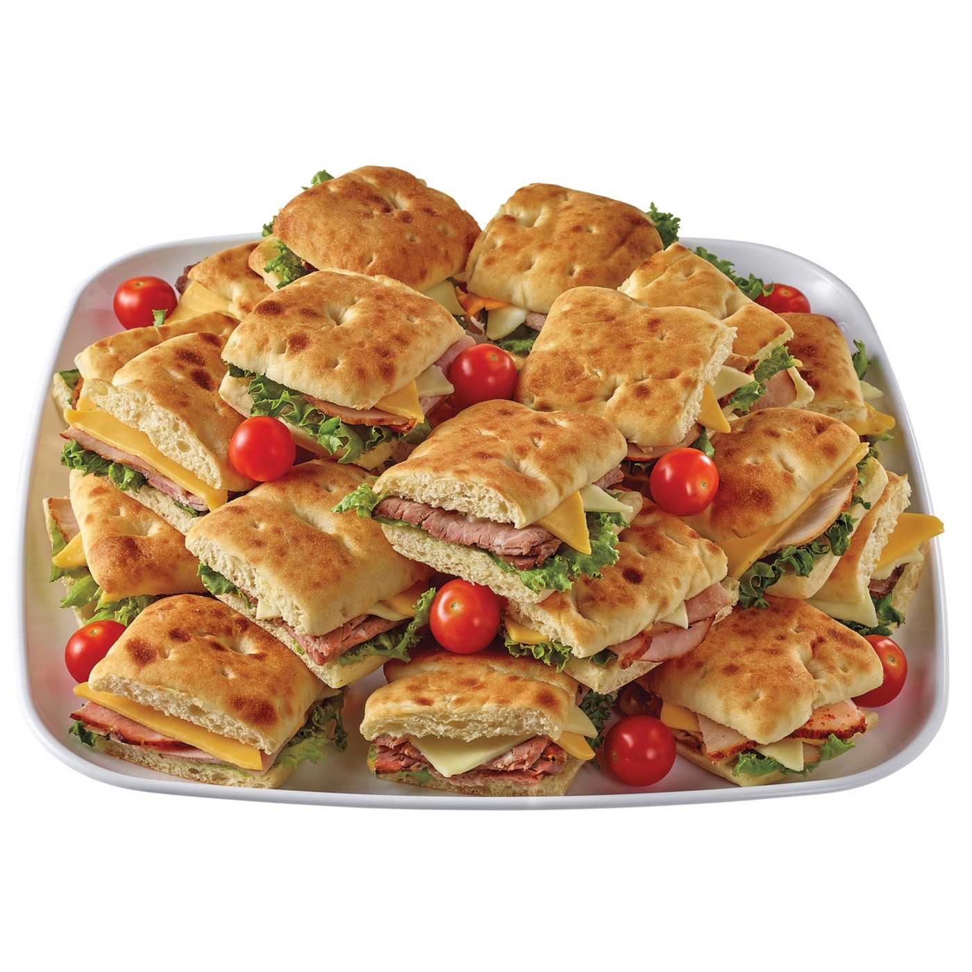 H-E-B Deli Large Party Tray - Ciabatta Slider Sandwiches; image 1 of 2