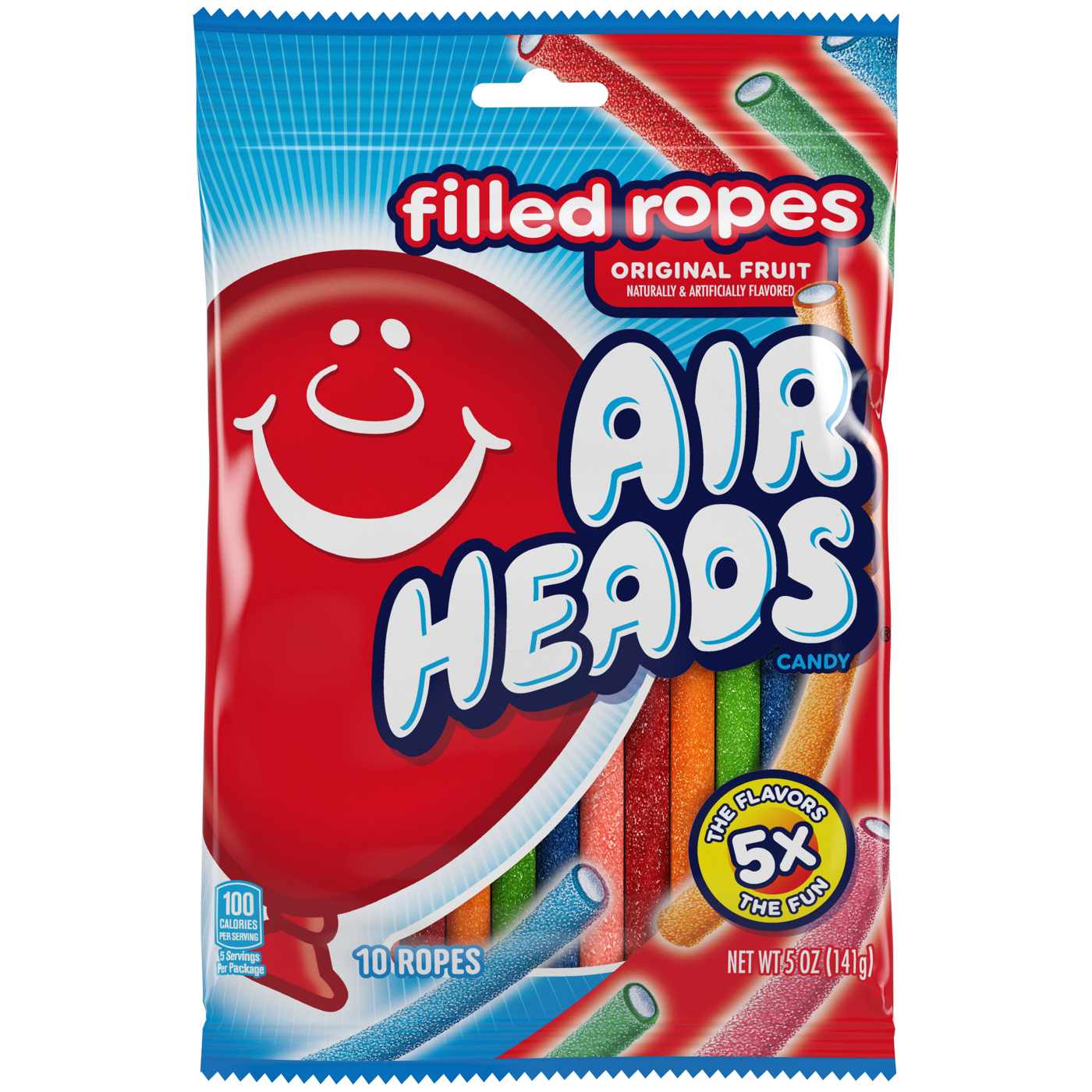 Airheads Original Fruit Candy filled Ropes; image 1 of 2