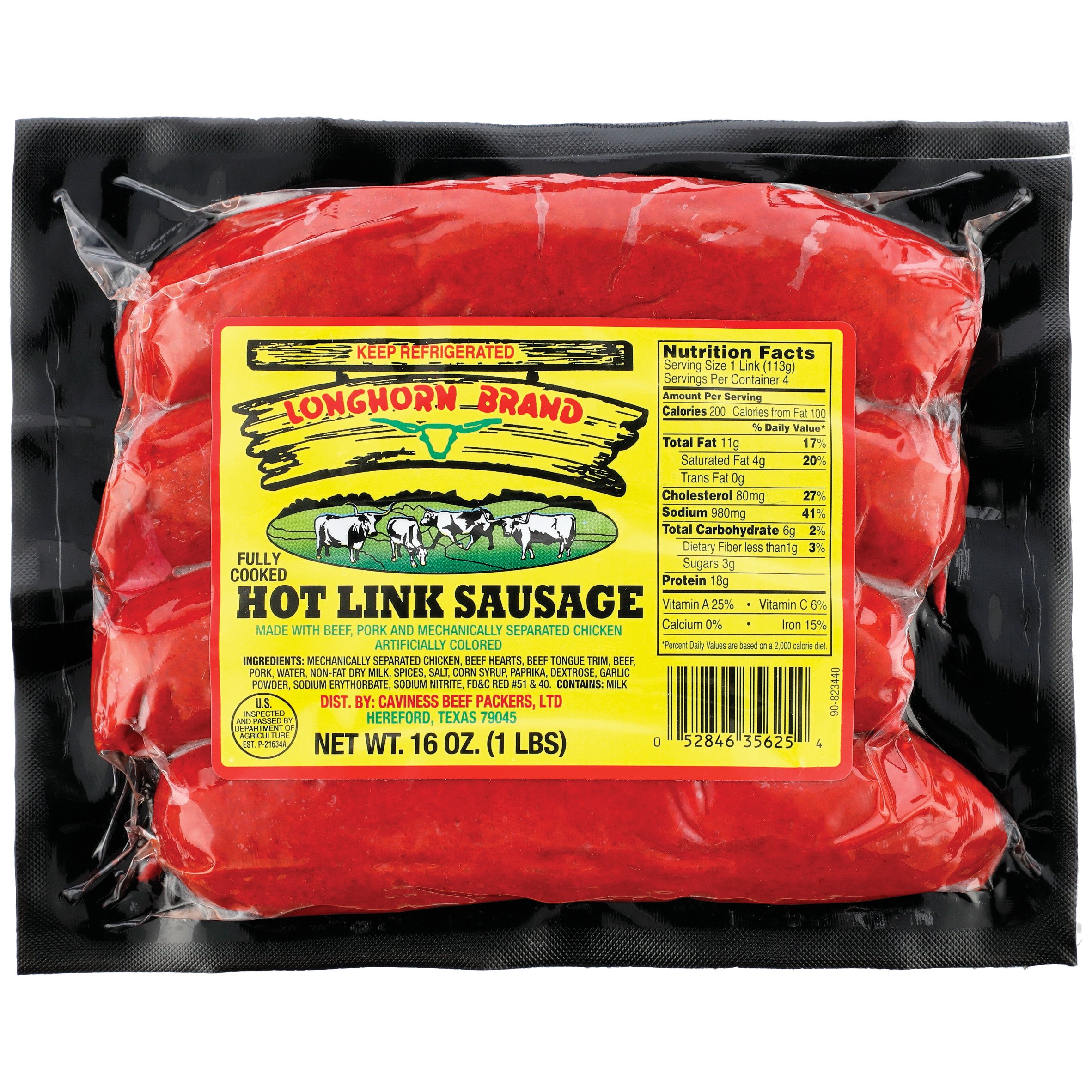 Longhorn Hot Link Sausage Shop Meat at HEB