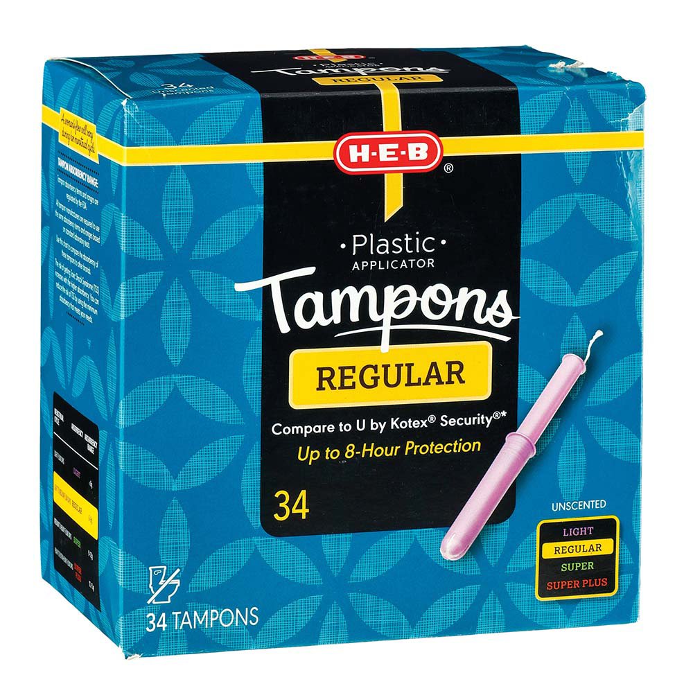 H-E-B Plastic Unscented Regular Tampons - Shop Tampons At H-E-B