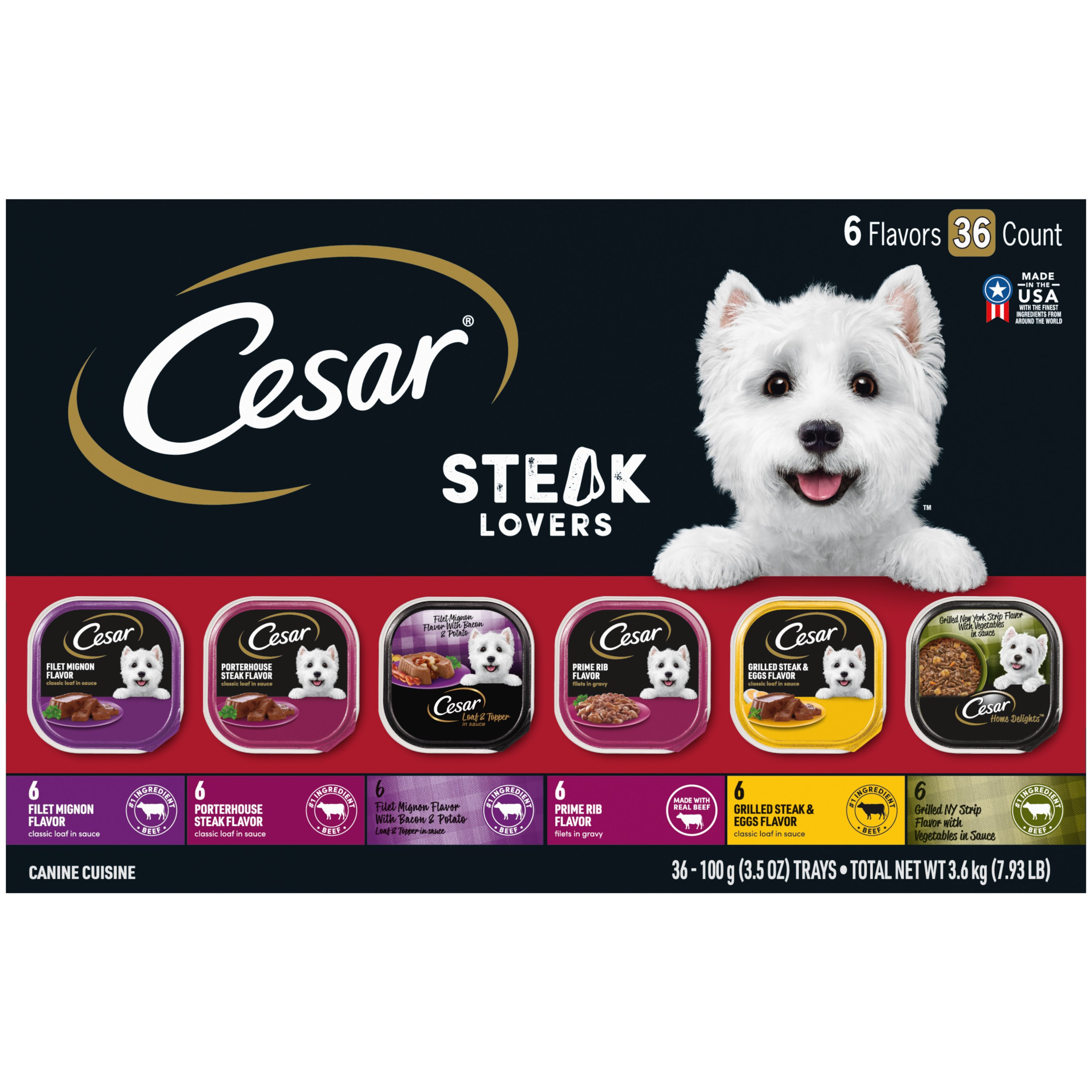 Cesar Steak Lovers Wet Dog Food Multipack Shop Food at HEB