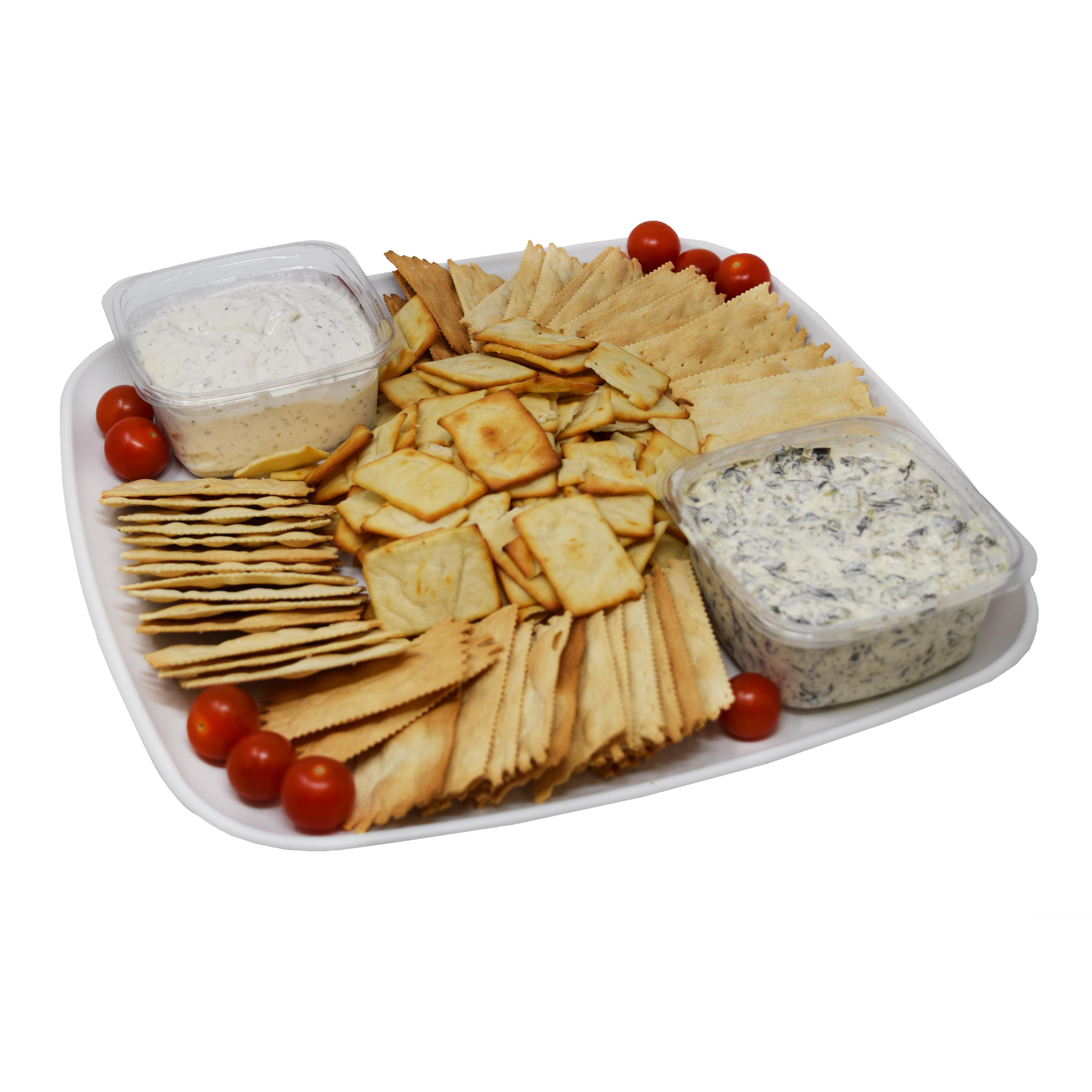 H-E-B Large Party Tray - Savory Dips & Crackers - Shop Party Trays At H-E-B