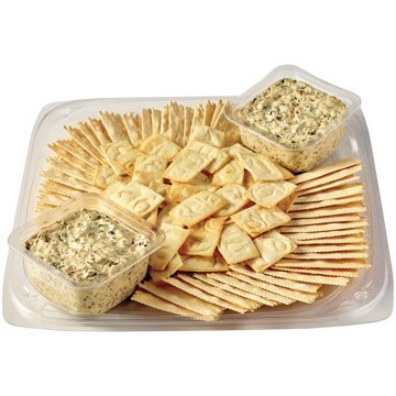 H-E-B Deli Large Party Tray - Savory Dips & Crackers