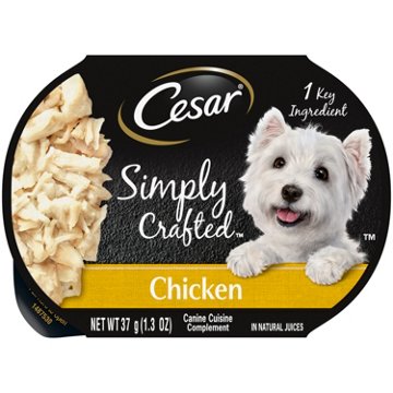 Cesar Simply Crafted Adult Wet Dog Food Meal Topper - Chicken