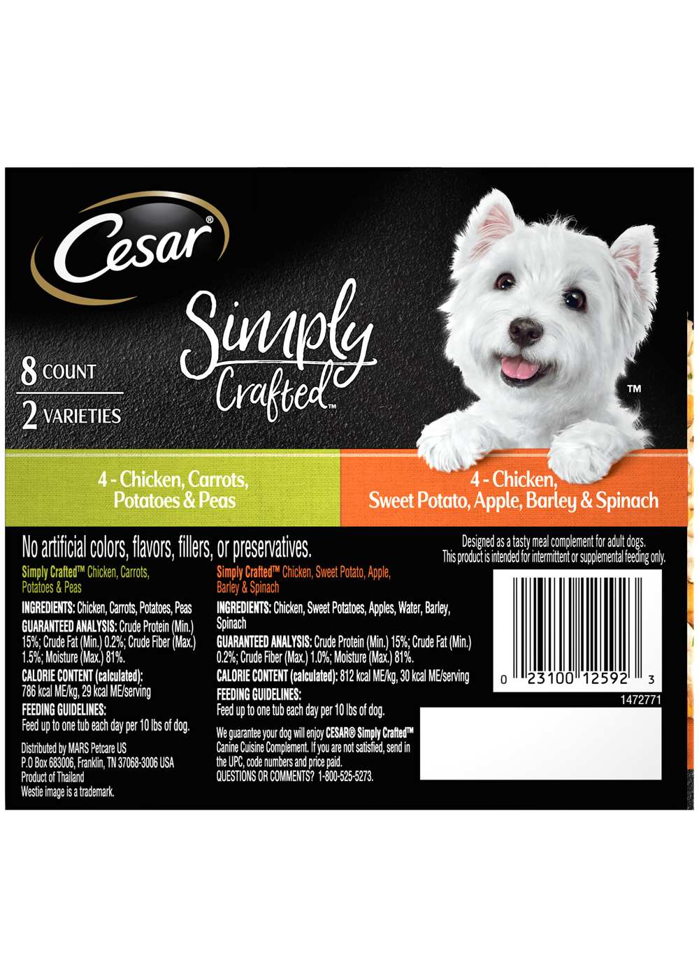 Cesar Simply Crafted Chicken Wet Dog Food Multipack Shop Food at HEB