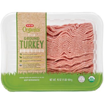 H-E-B Organics Fresh Ground Turkey, 16 oz