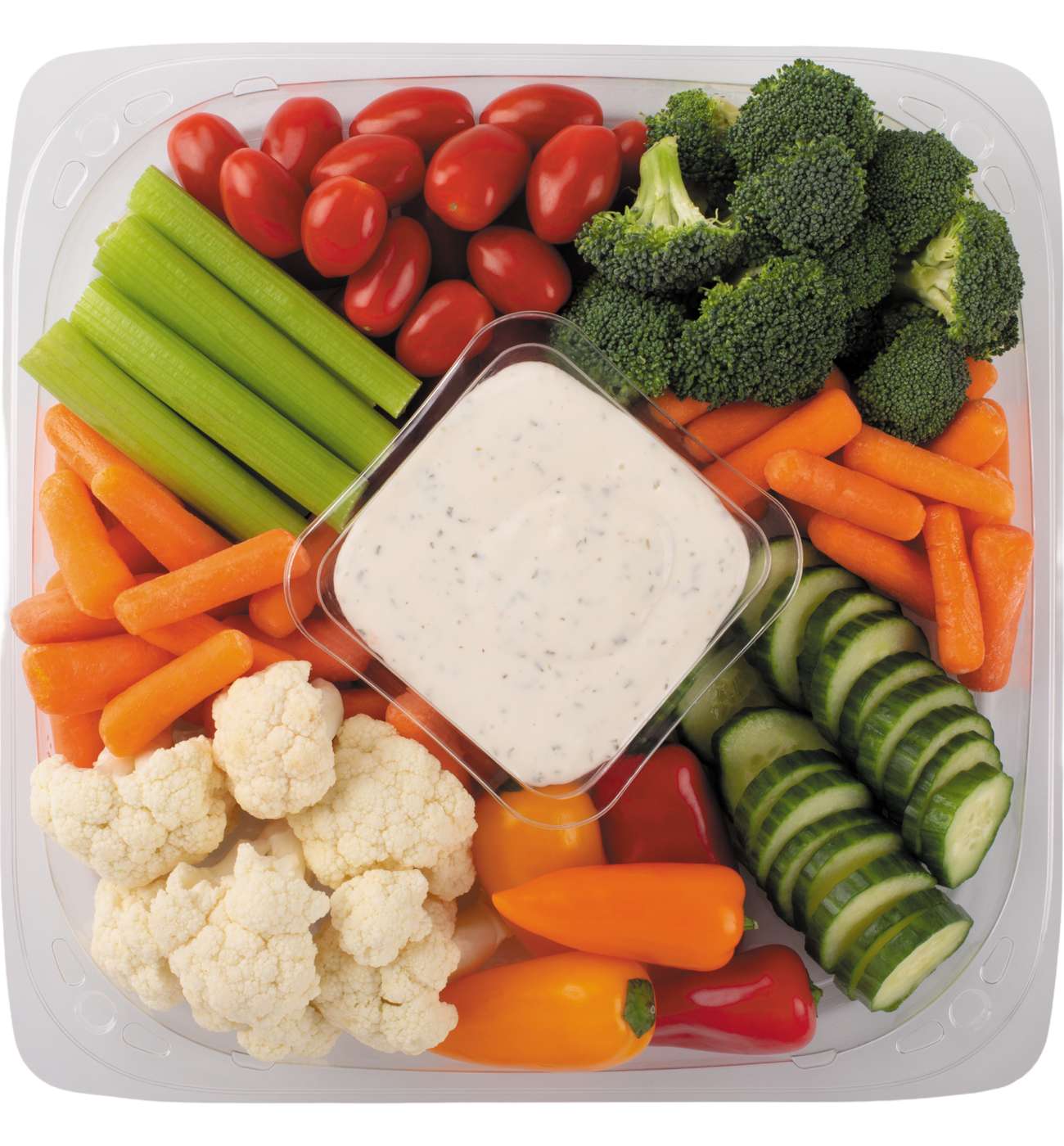 H-E-B Deli Medium Veggie Party Tray - Ranch Dip; image 1 of 2