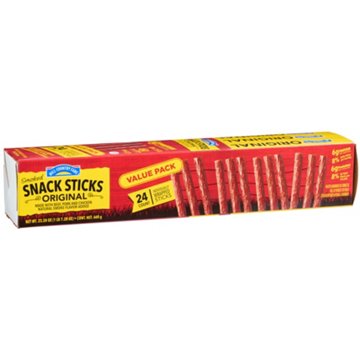 Hill Country Fare 6g Protein Smoked Meat Snack Sticks Value Pack - Original, 24 ct