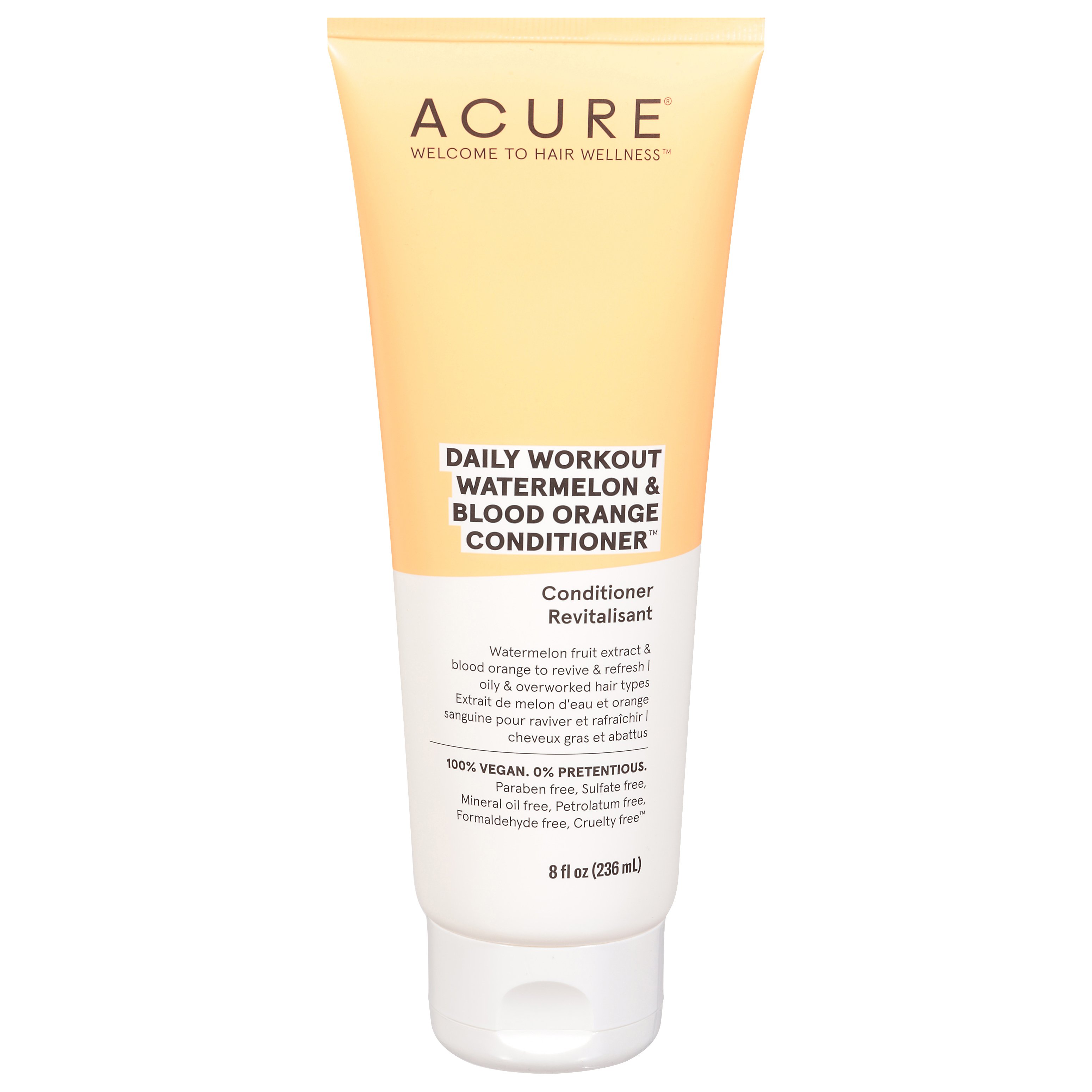 ACURE Shampoo Daily Workout Watermelon 236ml – Für Tägliches Waschen Nach Sport, Vegan, Sulfatfrei