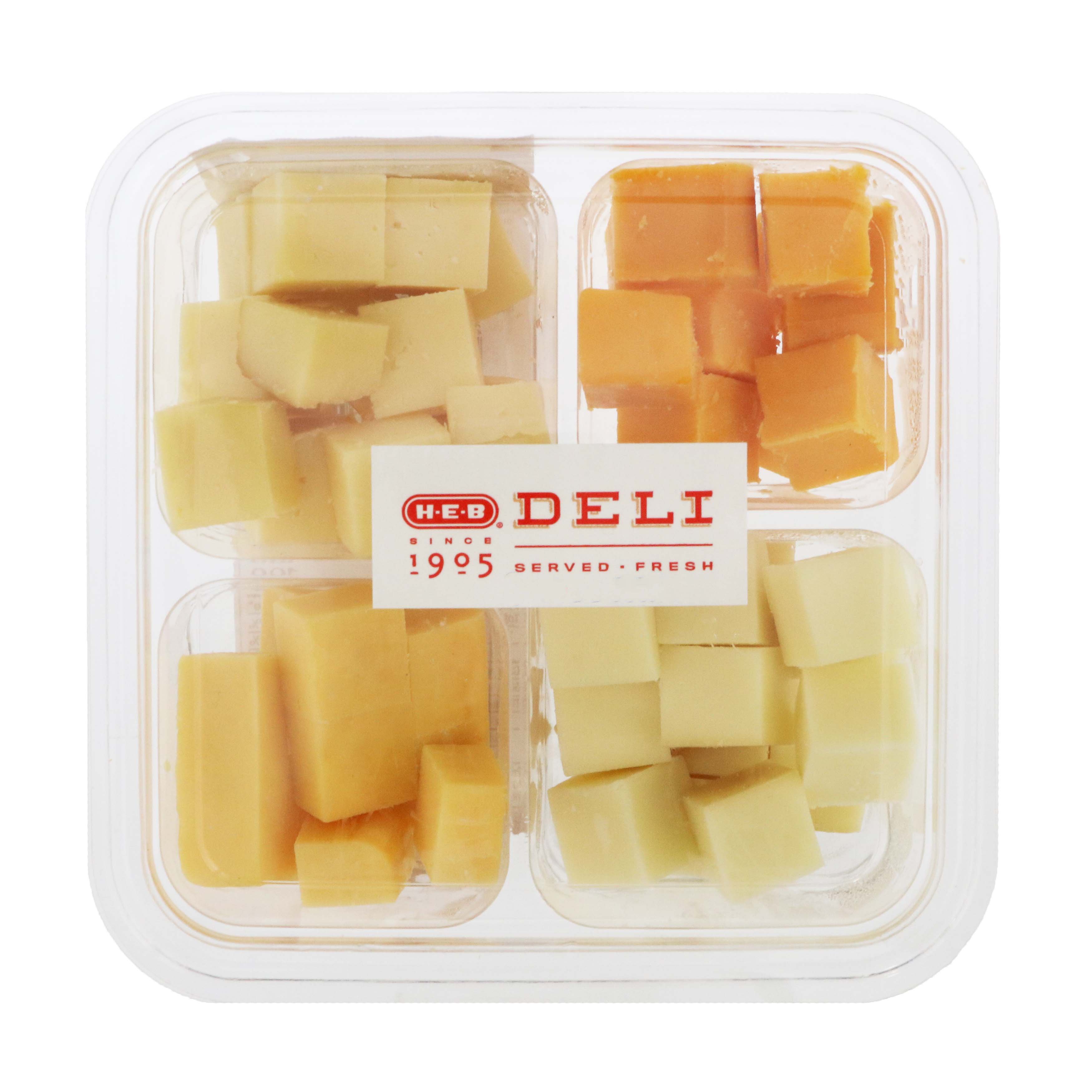 H-E-B Deli Post Oak Smoked Cheese Cubes, Avg. 0.8 lb