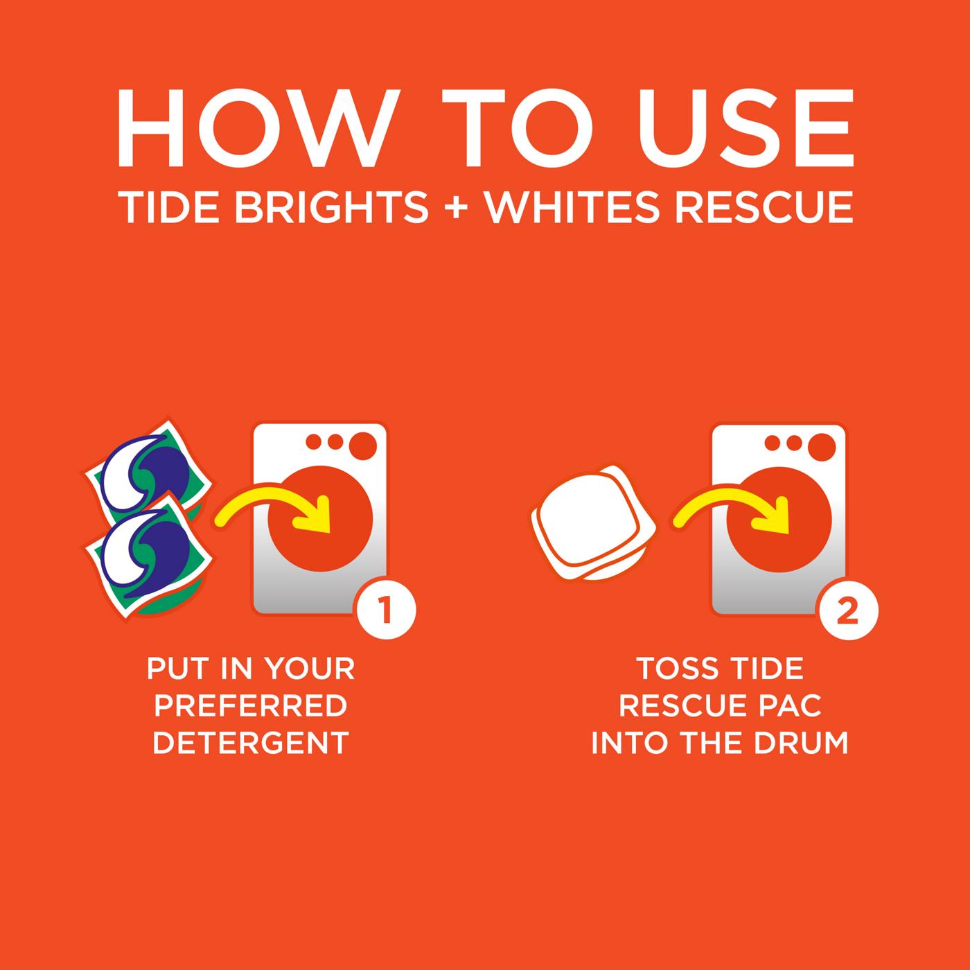 Tide In-Wash Brights + Whites Laundry Booster Pacs; image 2 of 3