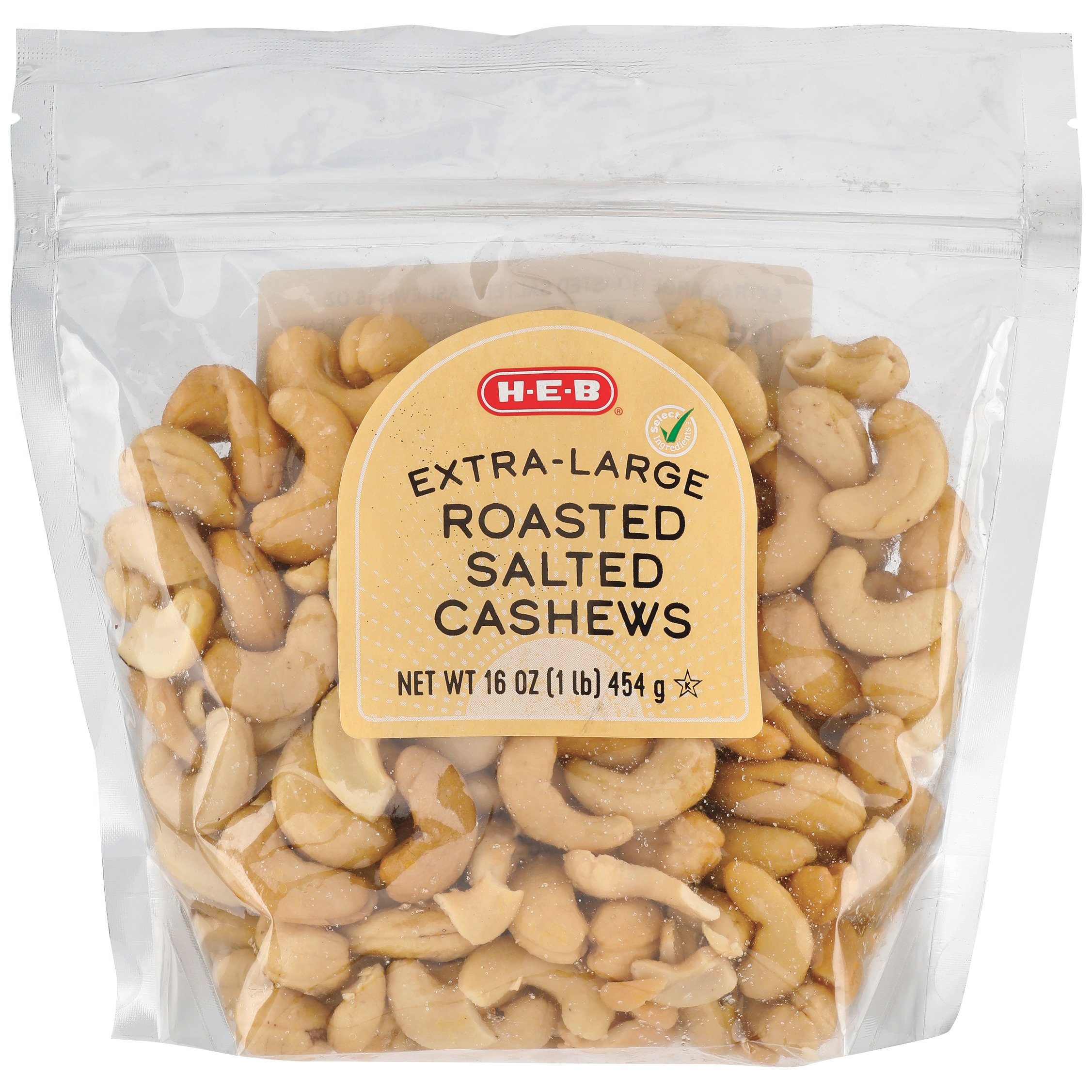 H-E-B Extra Large Roasted Salted Cashews - Shop Nuts & Seeds At H-E-B