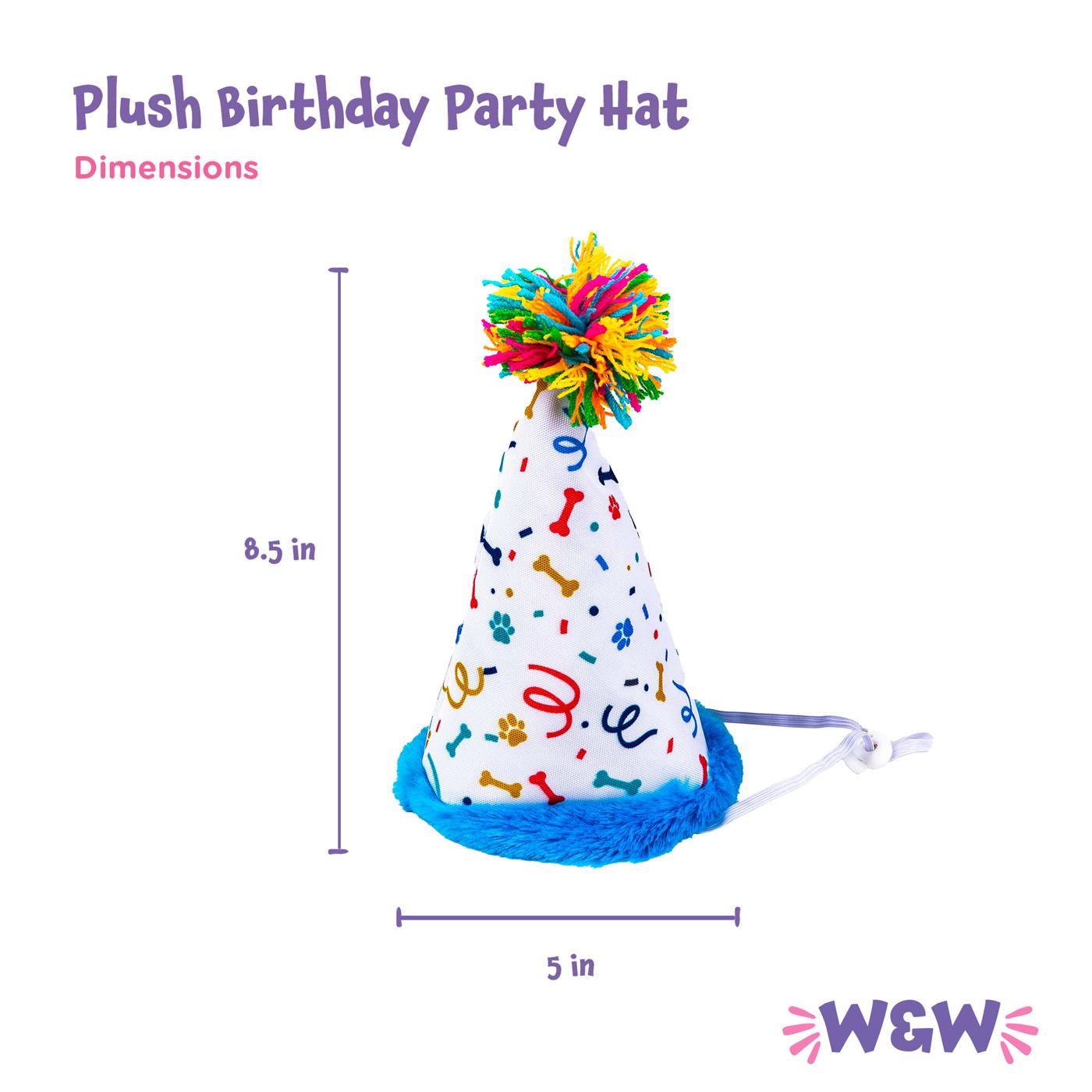 Woof & Whiskers W&W BDAY PARTY HAT PLUSH TOY; image 2 of 5