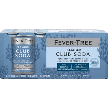 Fever-Tree Premium Club Soda 8 pk Cans, 5.07 oz