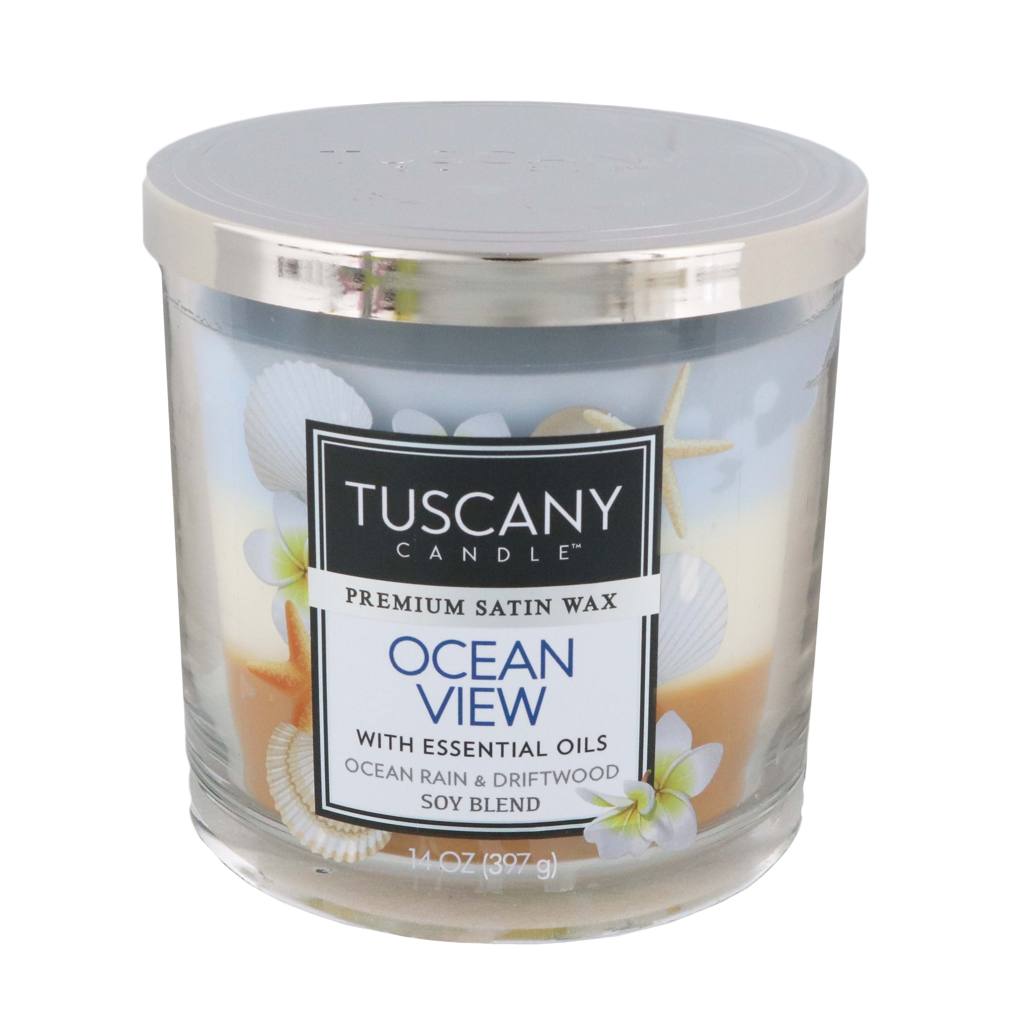Tuscany Candle Ocean View Scented Soy Blend Candle with Essential Oils, 14 oz