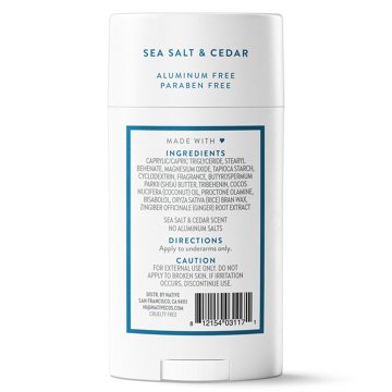 Native Aluminum Free Deodorant - Sea Salt & Cedar, 2.65 oz