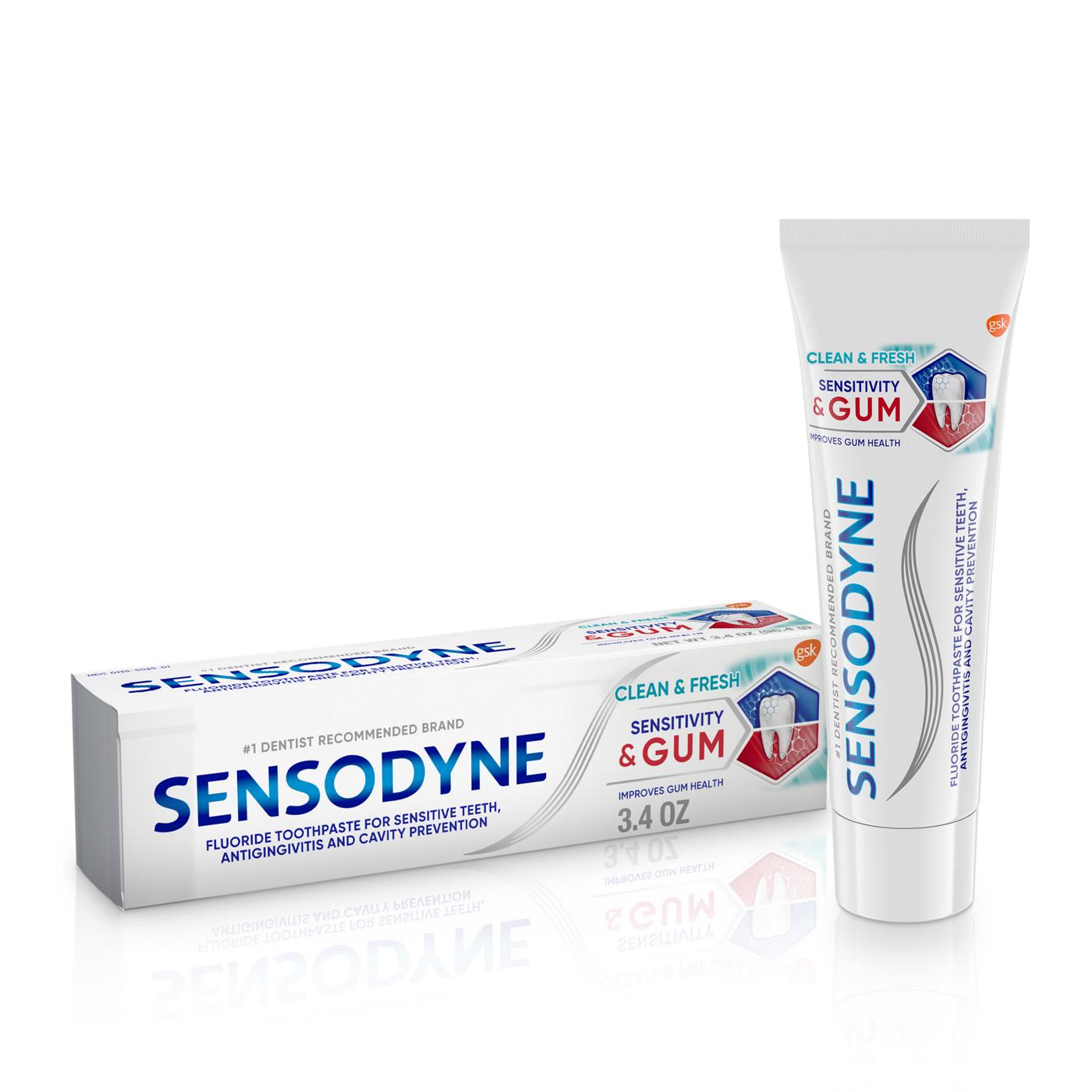 Sensodyne Sensitivity & Gum Sensitive Toothpaste, Clean & Fresh; image 1 of 2